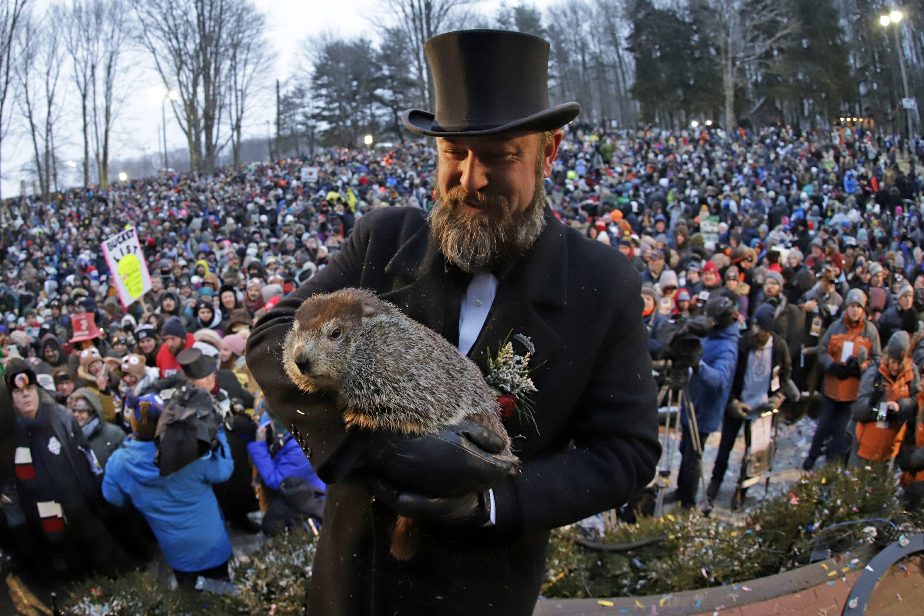 Image result for Pennsylvania groundhog declares early spring 'a certainty'"