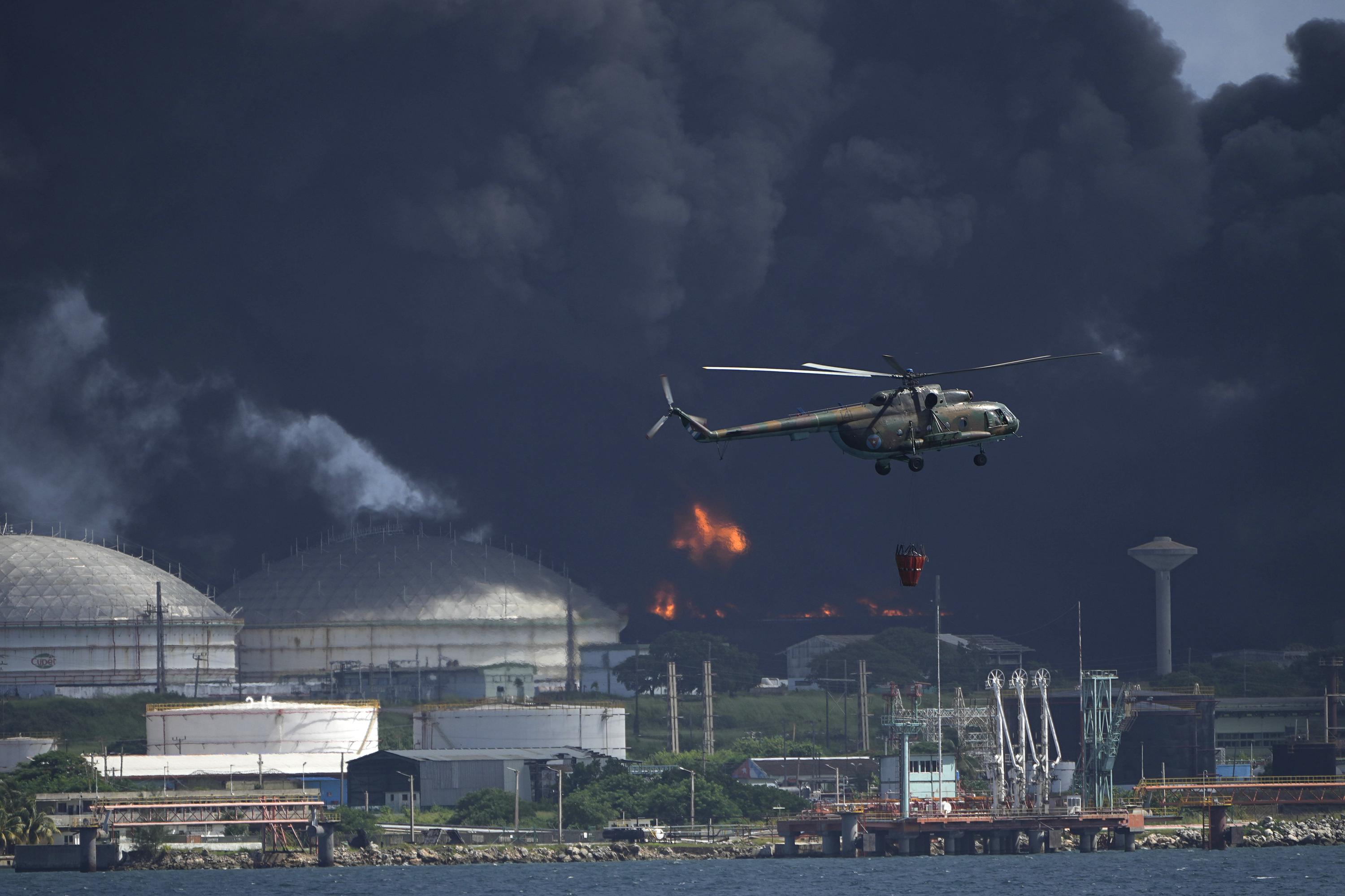 Fire at Cuba oil facility spreads as 3rd tank ignites