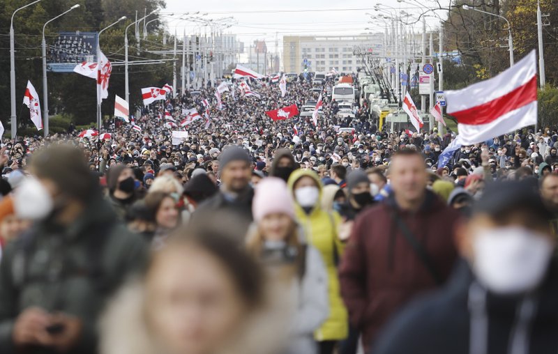 Over 50 000 March In Belarus Against Authoritarian Leader