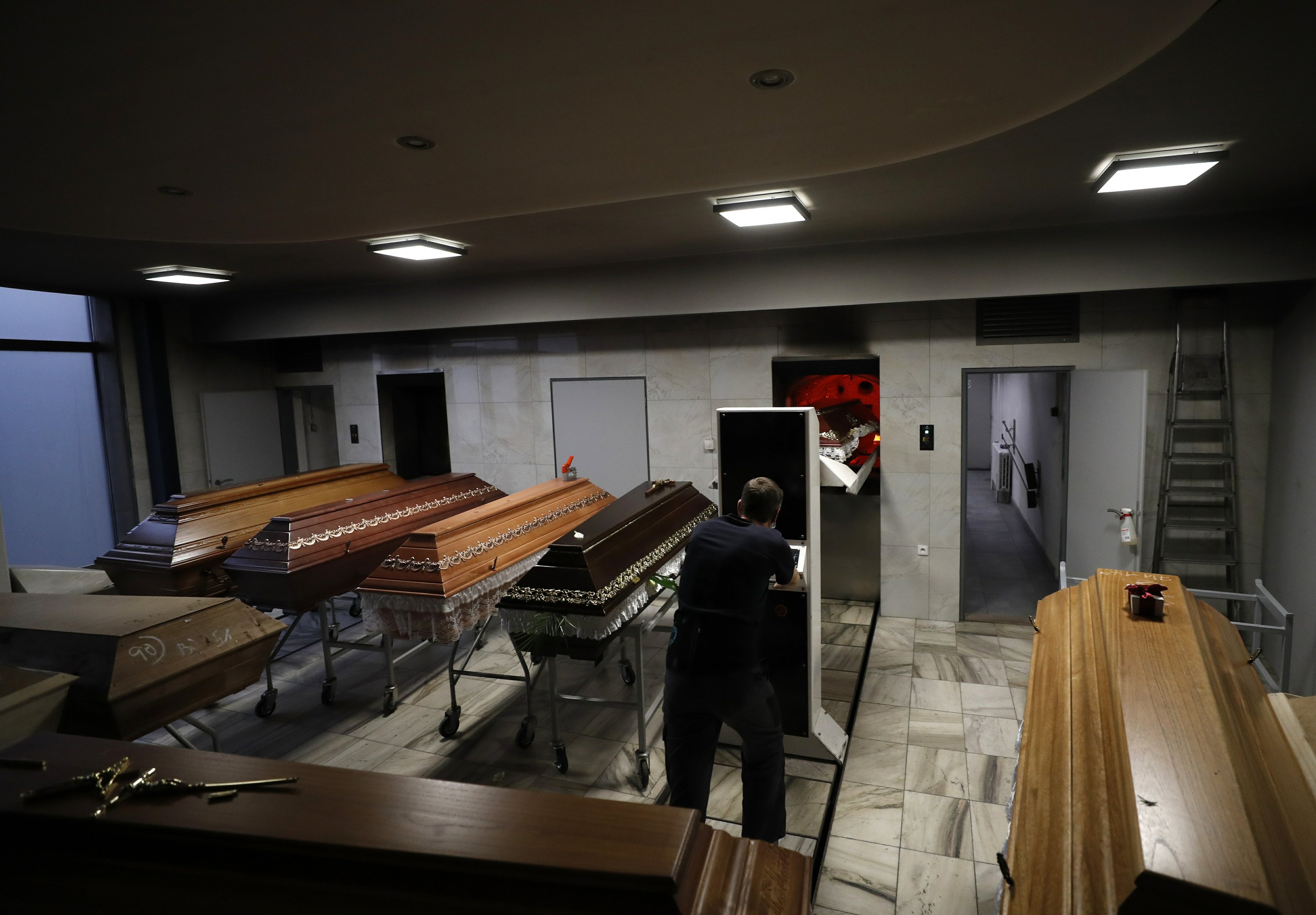 The largest Czech crematorium overwhelmed by pandemic deaths