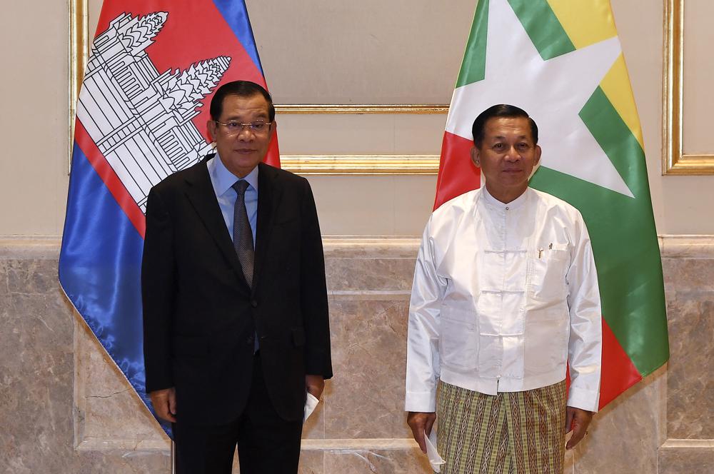 Anger as Cambodia’s Hun Sen meets Myanmar military leader