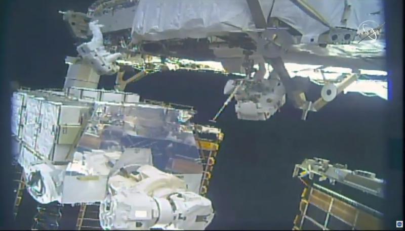 Spacewalking Astronauts Wrap Up Battery Improvements