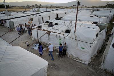 Vista de un campamento de refugiados sirios en Bar Elias (El Líbano), en foto del 7 de julio del 2022. El Líbanos amenaza con deportar a un millón de refugiados sirios en medio de una de las peores crisis económicas de la era moderna. (AP Photo/Bilal Hussein)