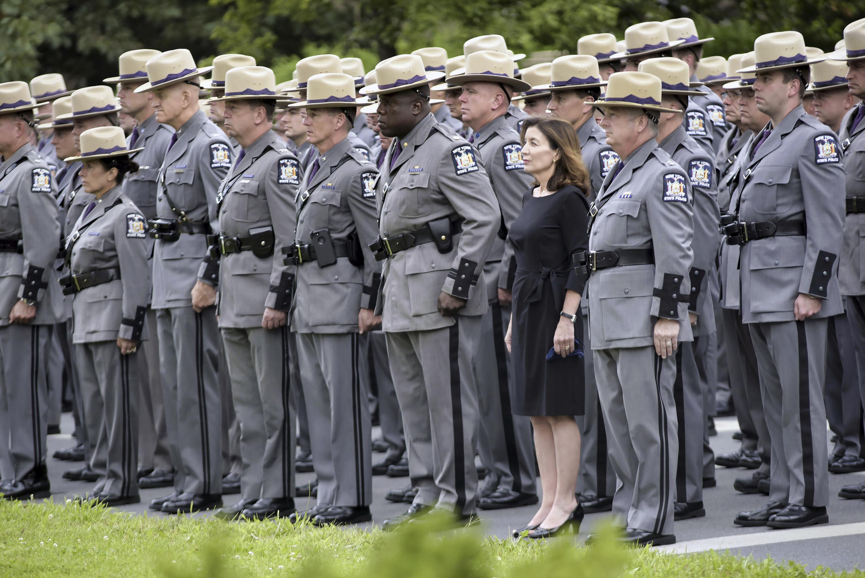 Trooper who died on duty honored by officers, Gov. Hochul AP News