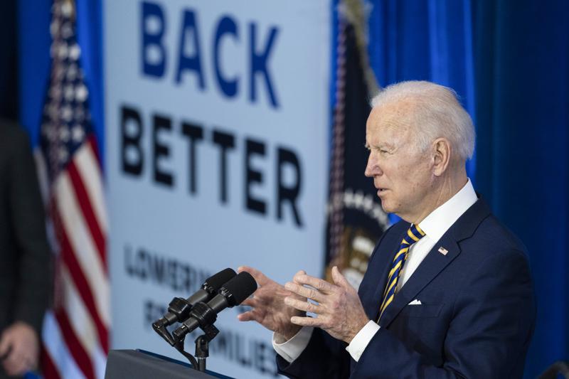 President Joe Biden speaks about prescription drug costs at the Daniel Technology Center of Germanna Community College – Culpeper Campus, Thursday, Feb. 10, 2022, in Culpeper, Va. (AP Photo/Alex Brandon)