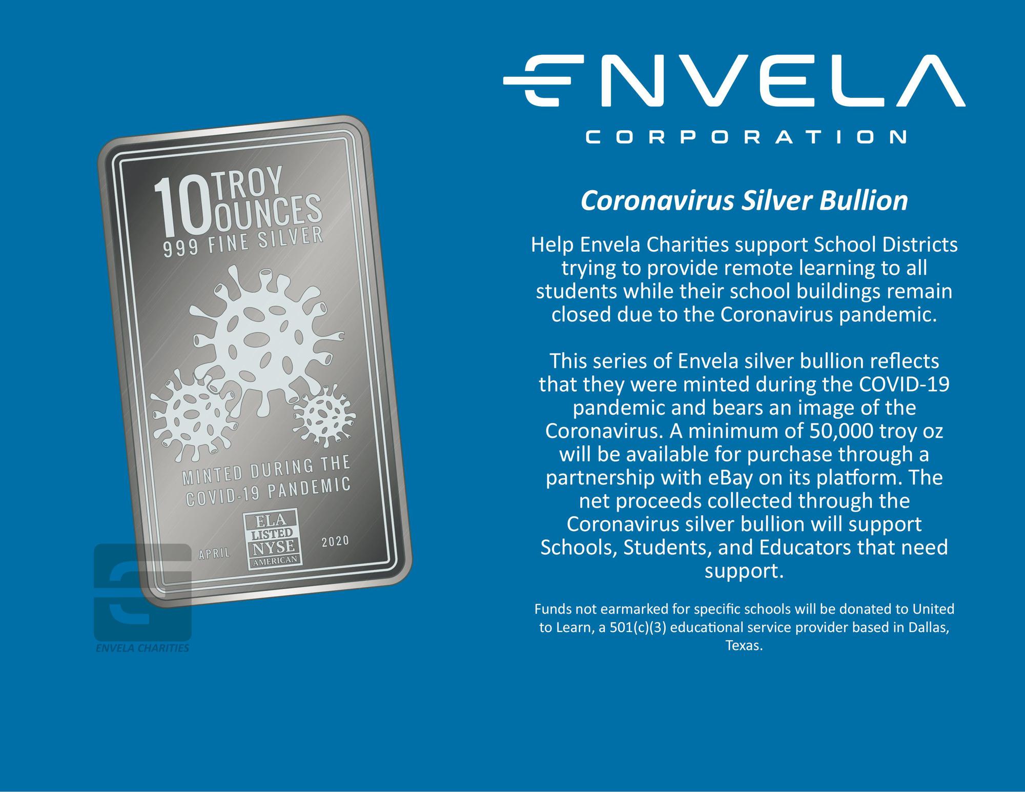 Envela To Donate Proceeds From Custom Silver Bars Help Kids Donate Proceeds From Custom Silver Bars