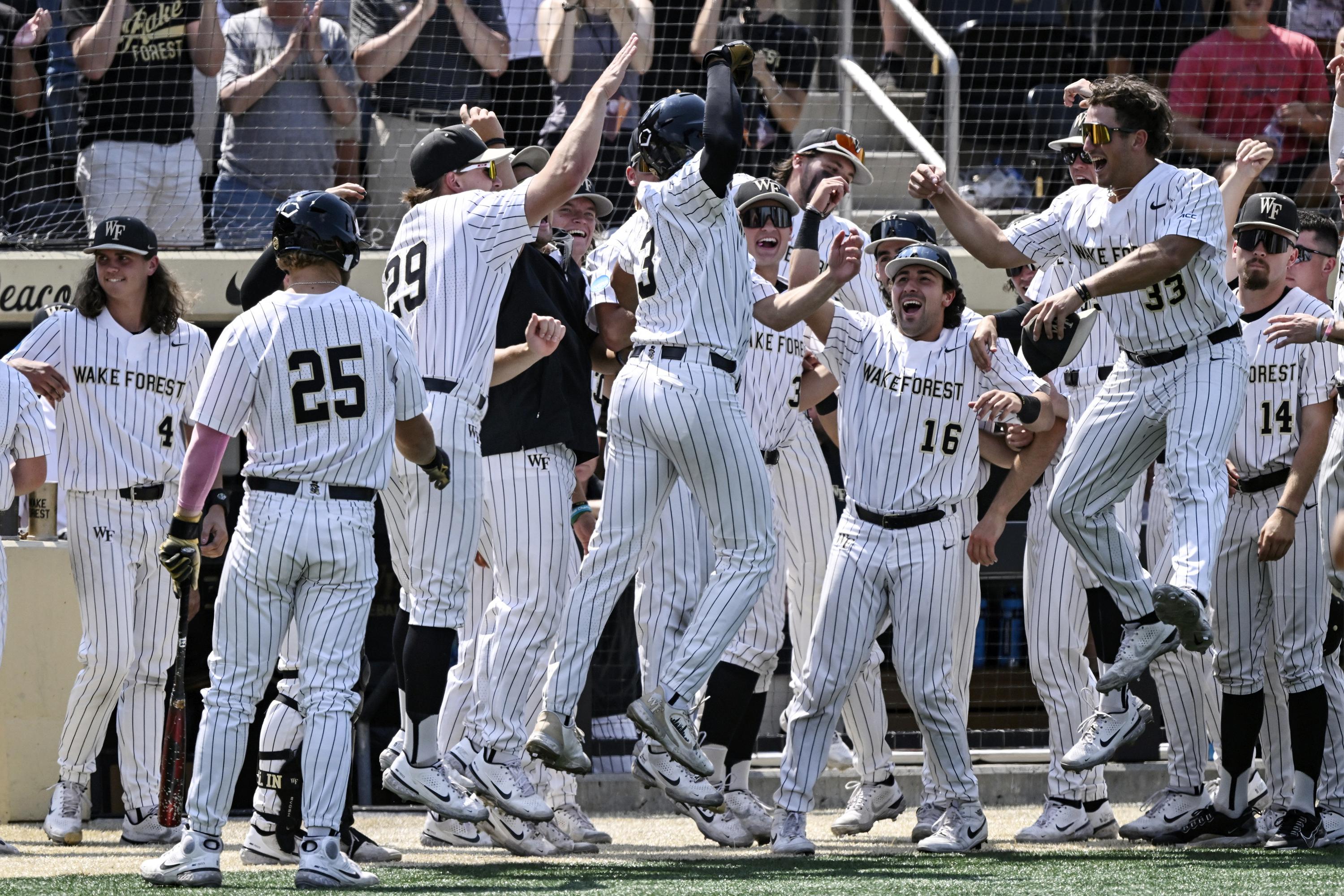 Hawke, Corona, Johnson hit HRs, Wake Forest beats Alabama 5-4 at super regional