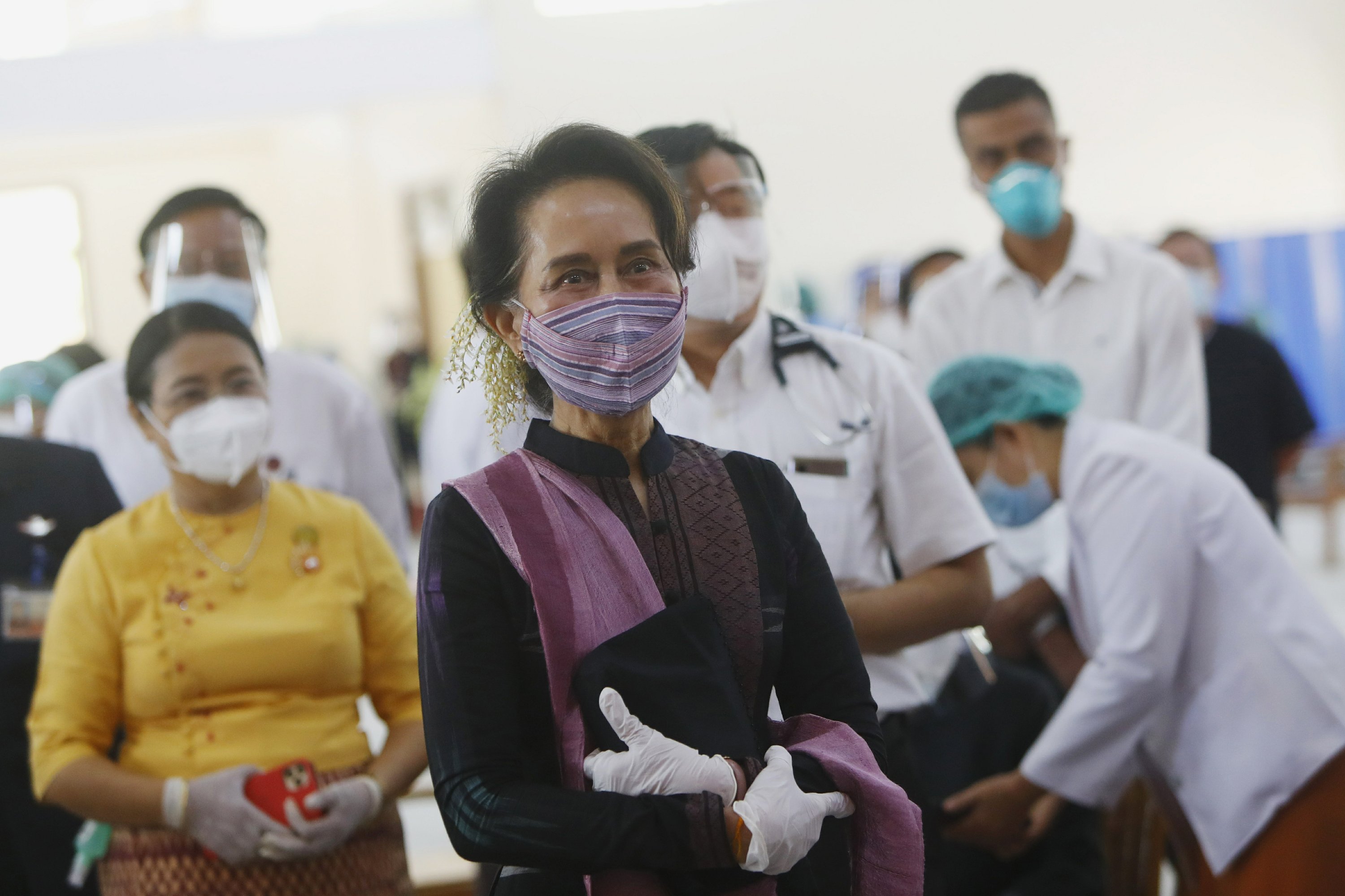 Myanmar health workers receive first COVID-19 vaccinations