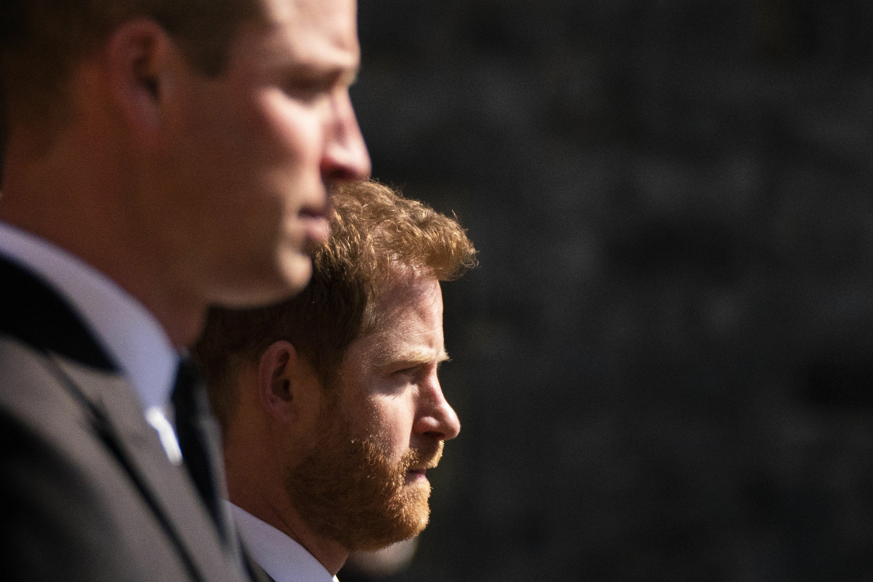 Harry, William seen talking together after the royal funeral