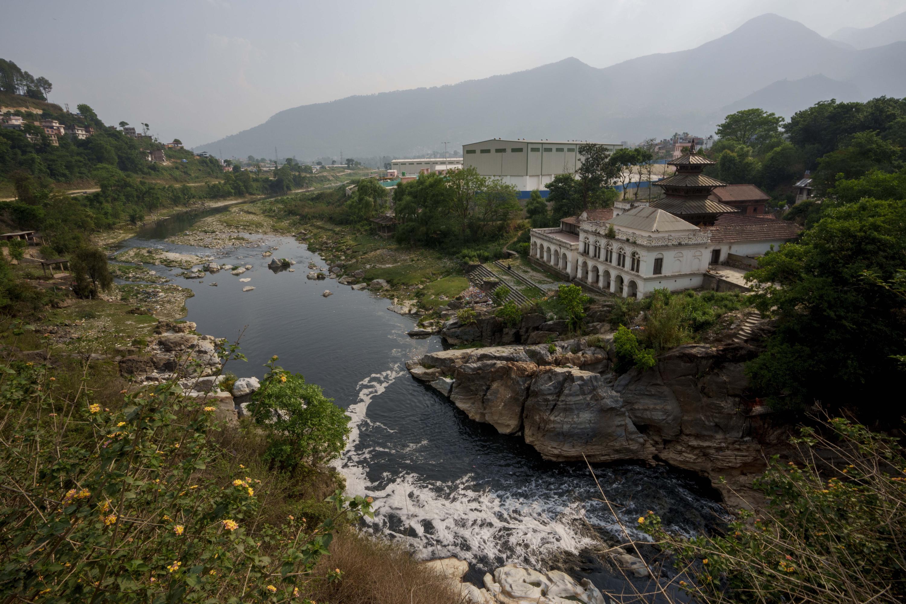 Nepal's holy Bagmati River choked with black sewage, trash AP News