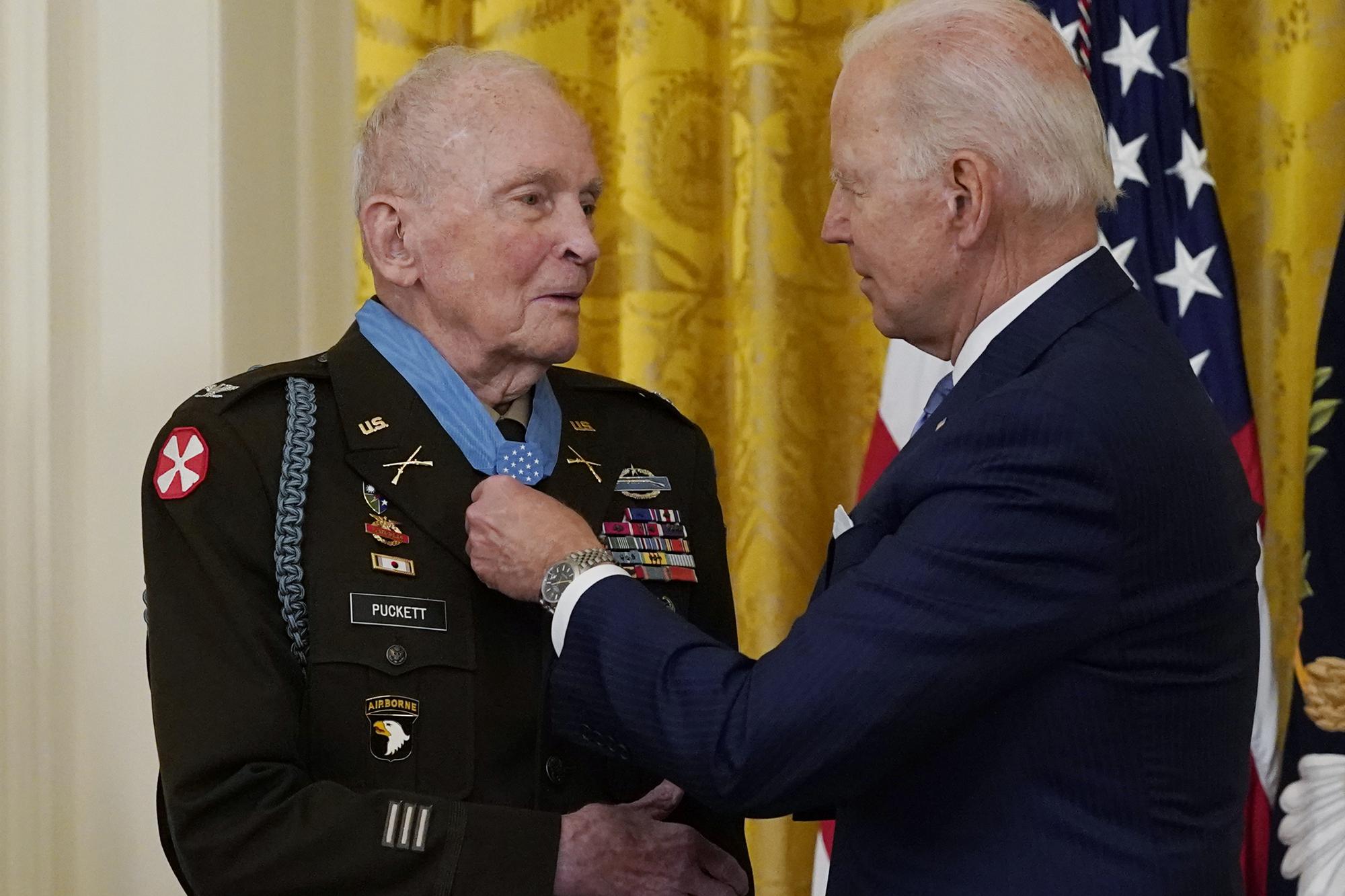 bestows Medal Honor on War veteran | AP News