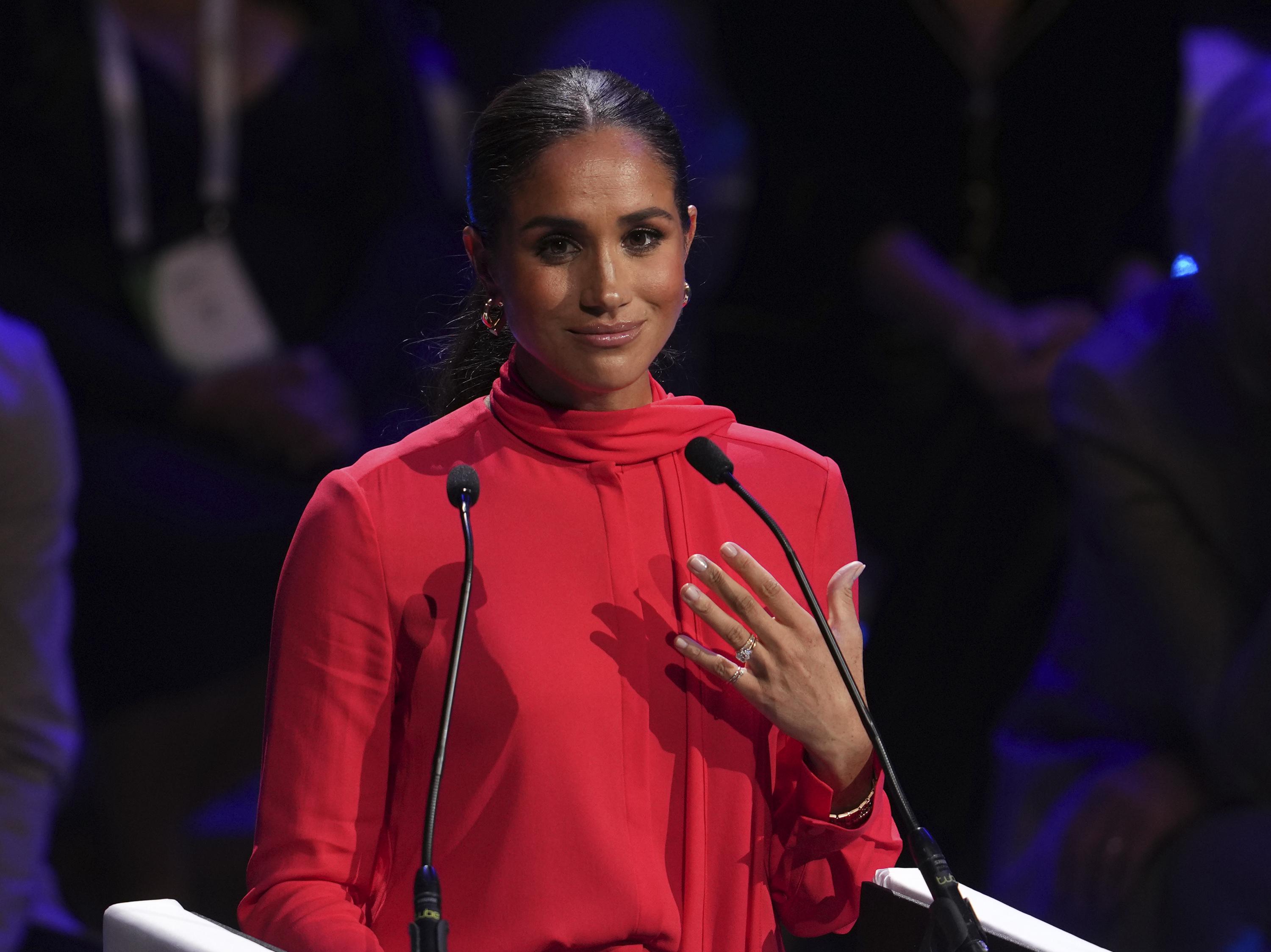 Meghan addresses youth summit on UK visit with Prince Harry