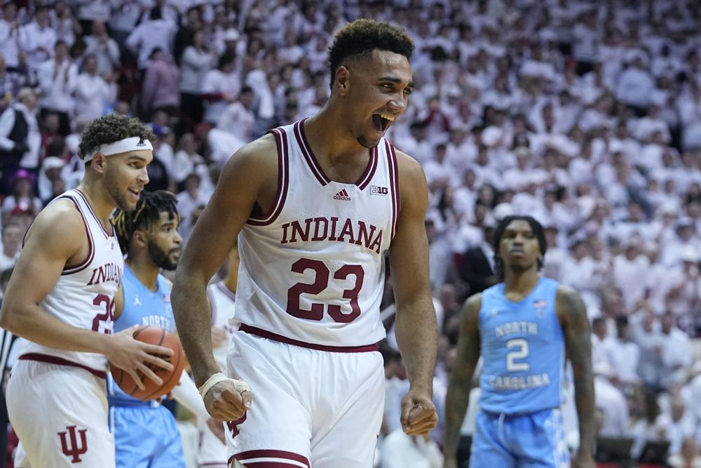 Trayce Jackson-Davis leads No. 10 Indiana past No. 18 UNC, 77-65