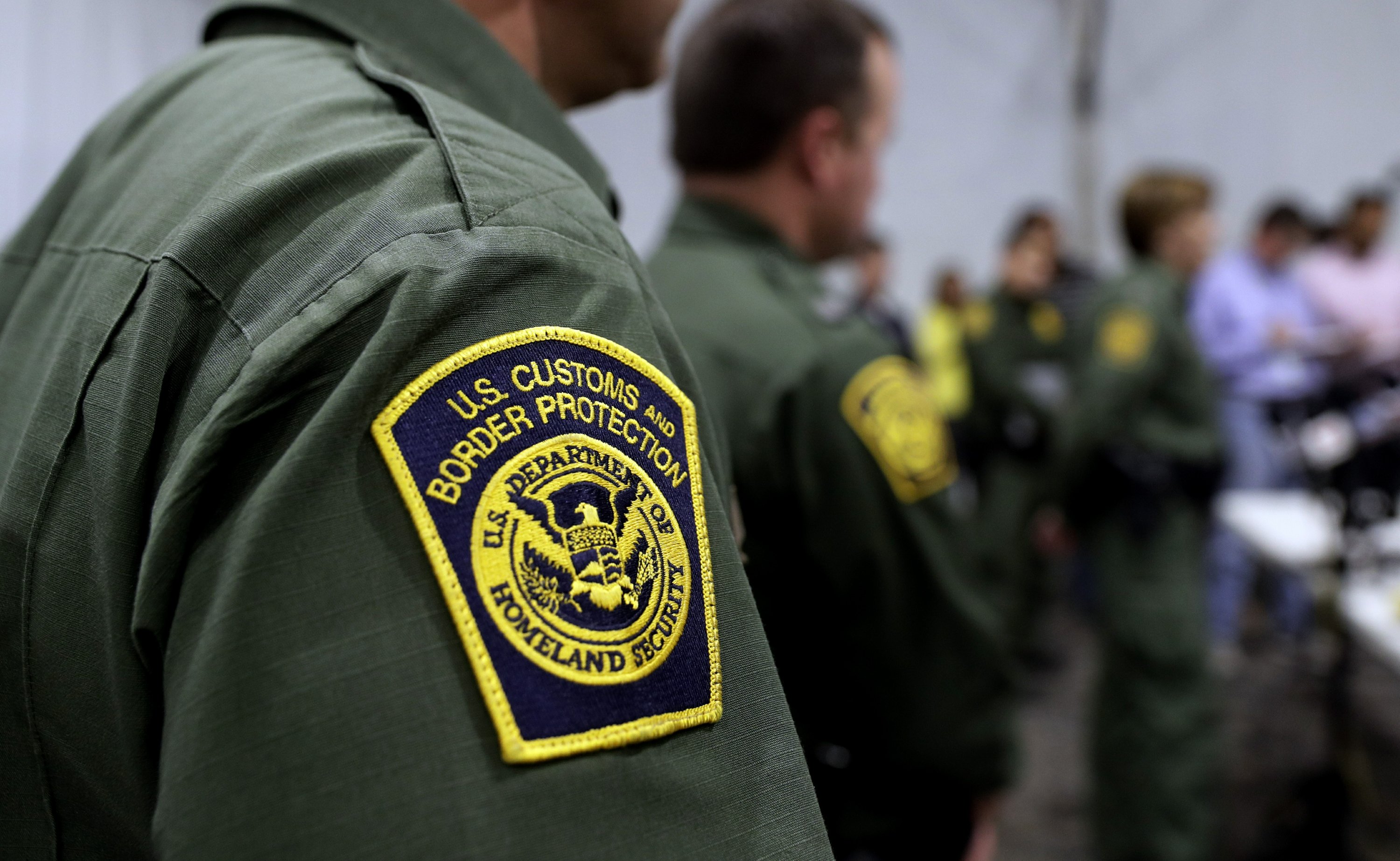 Children packed up in the border patrol tent for days on end.