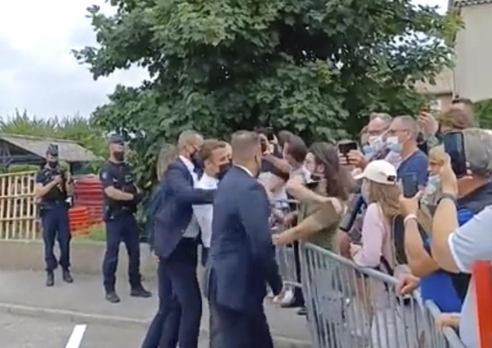 French man gets 4-month prison sentence for slapping Macron French man gets 4-month prison sentence for slapping Macron