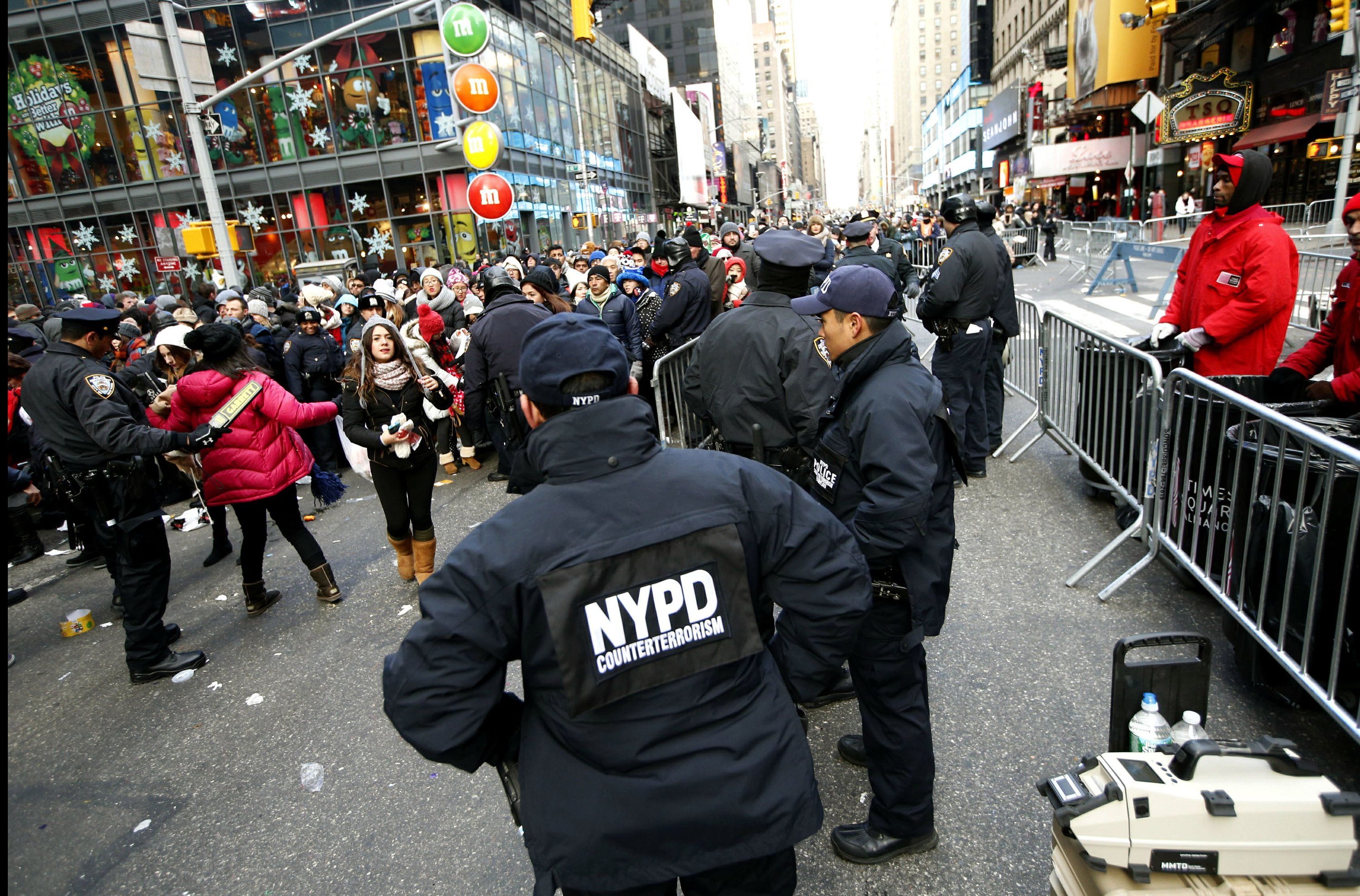 Bomb-sniffing dogs?  Checks.  Times Square crowd?  Not this year