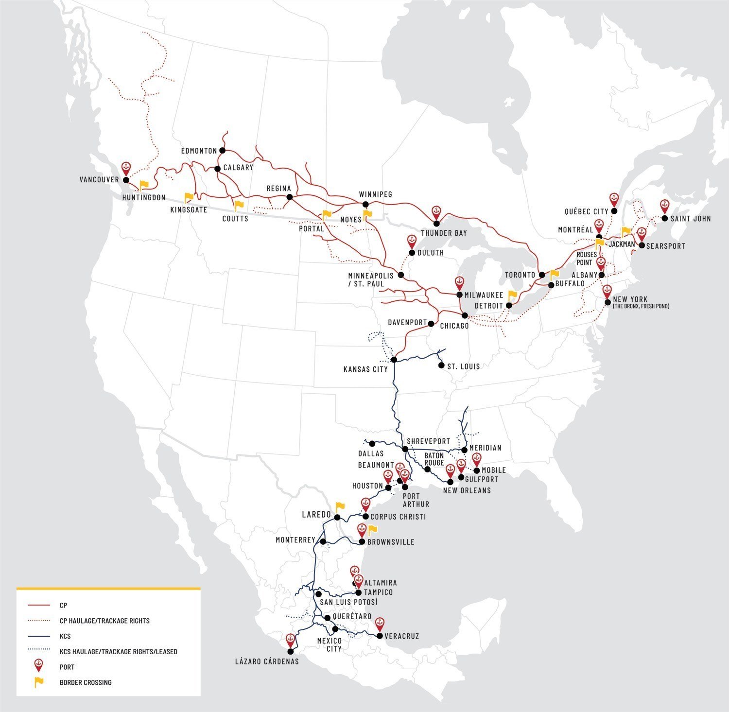 Canadian Pacific and Kansas City Southern Agree to Combine to Create the  First U.S.-Mexico-Canada Rail Network