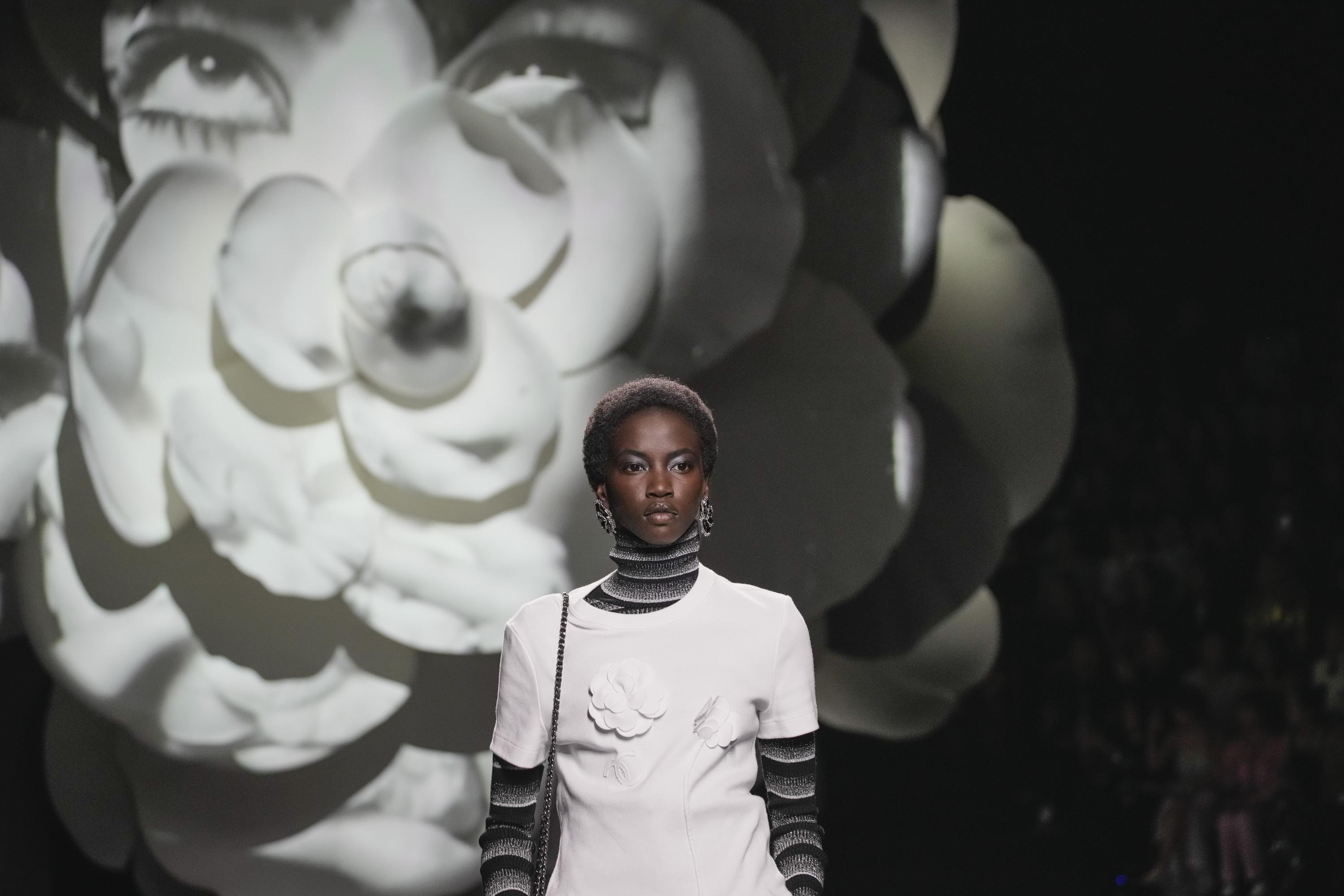 Paris Fashion Week FW23: Camellias Are In Full Bloom At Chanel