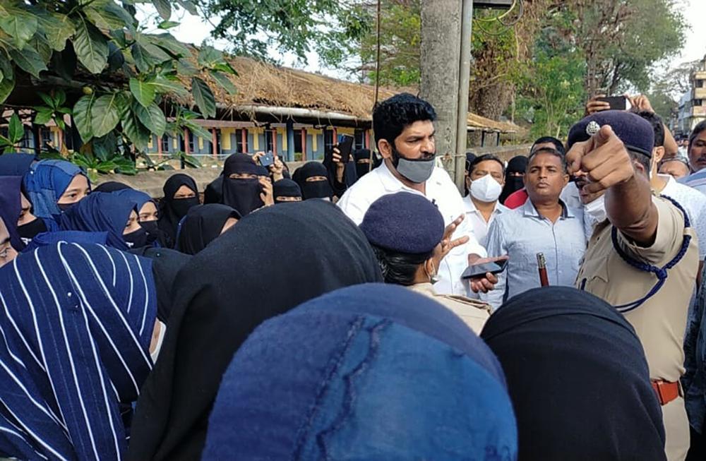 Wearing hijab bars some Muslim students from class in India