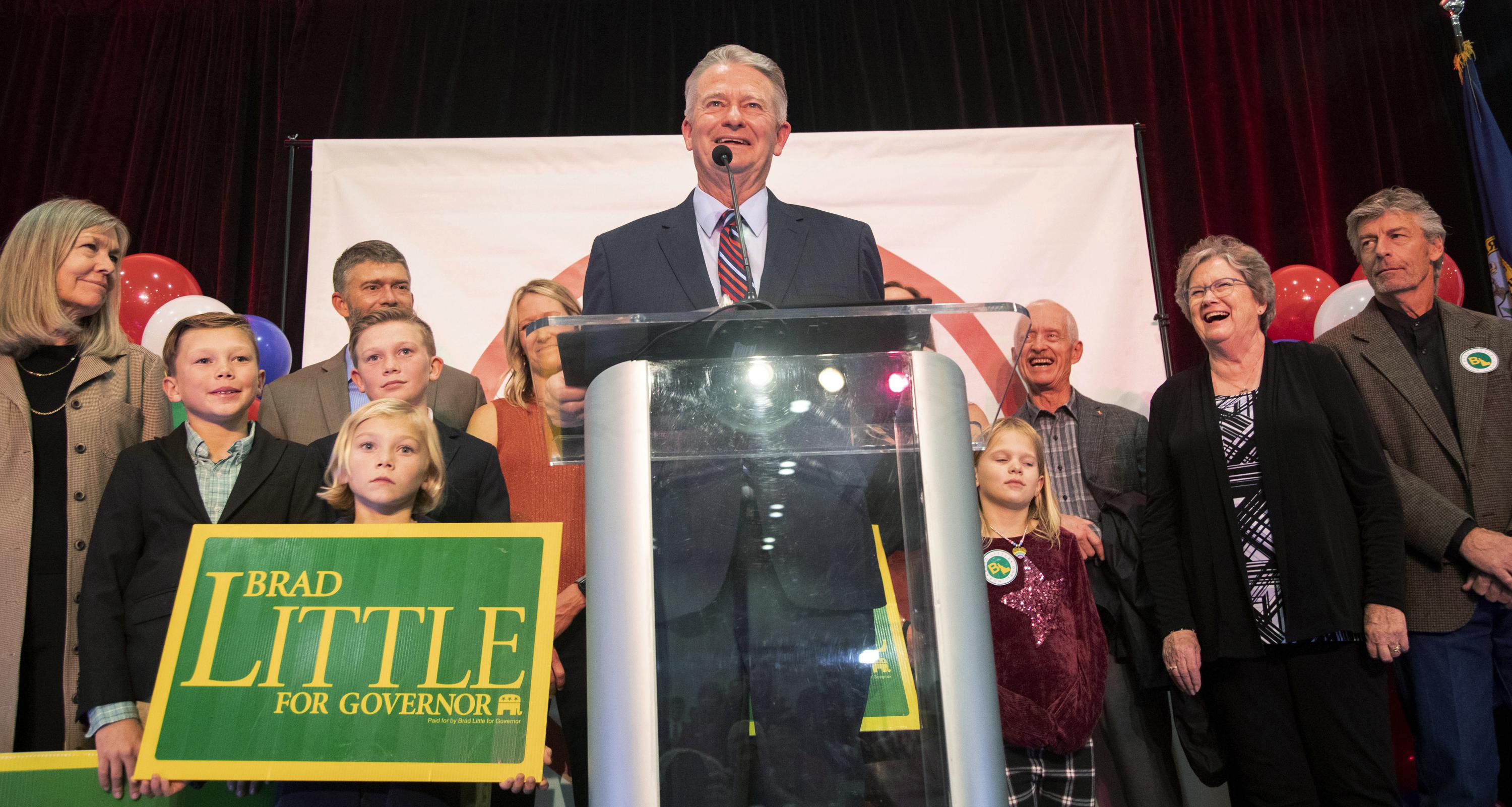Idaho Republican Gov. Brad Little easily wins second term AP News