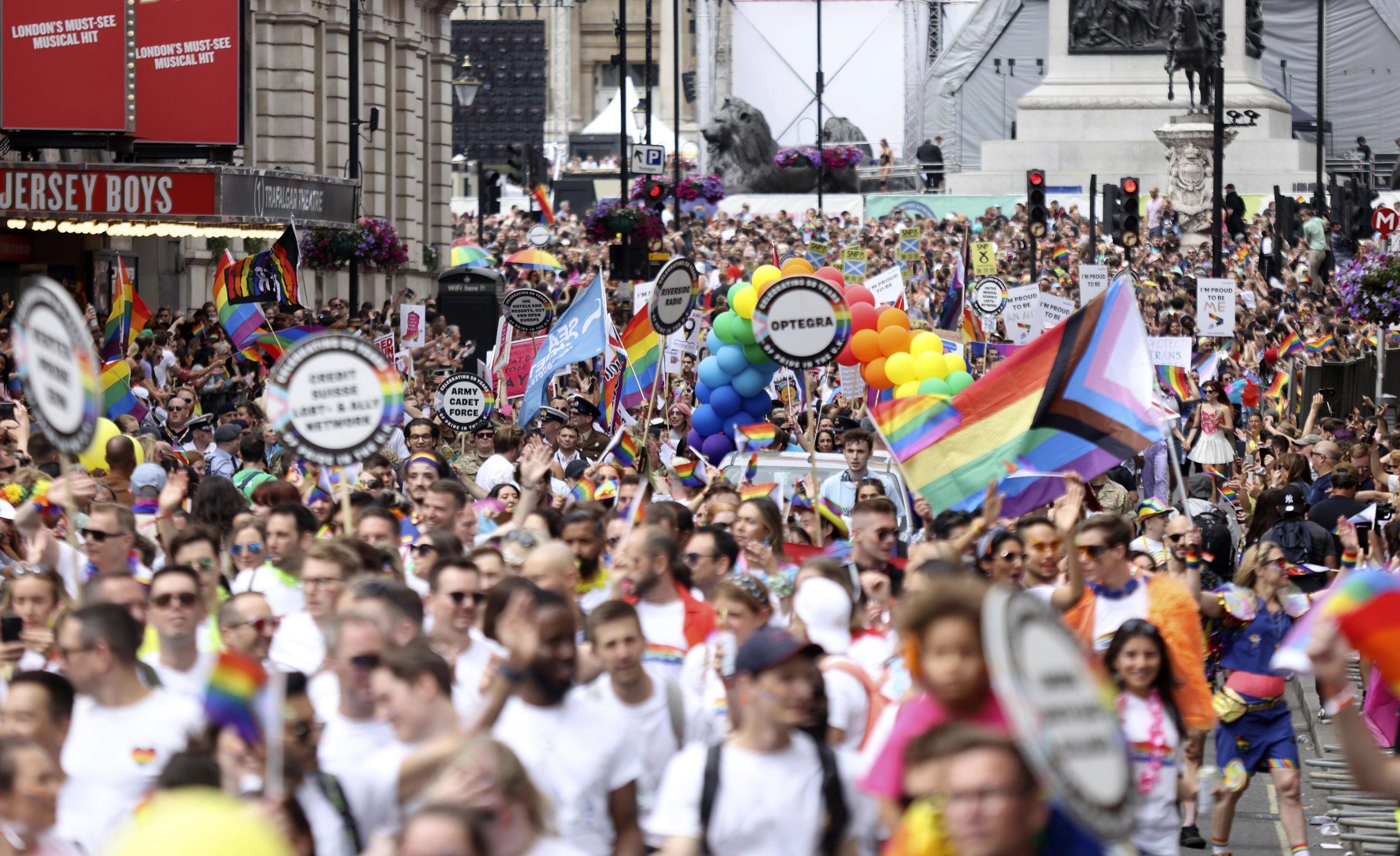 Pride parade returns in London on 50th anniversary AP News