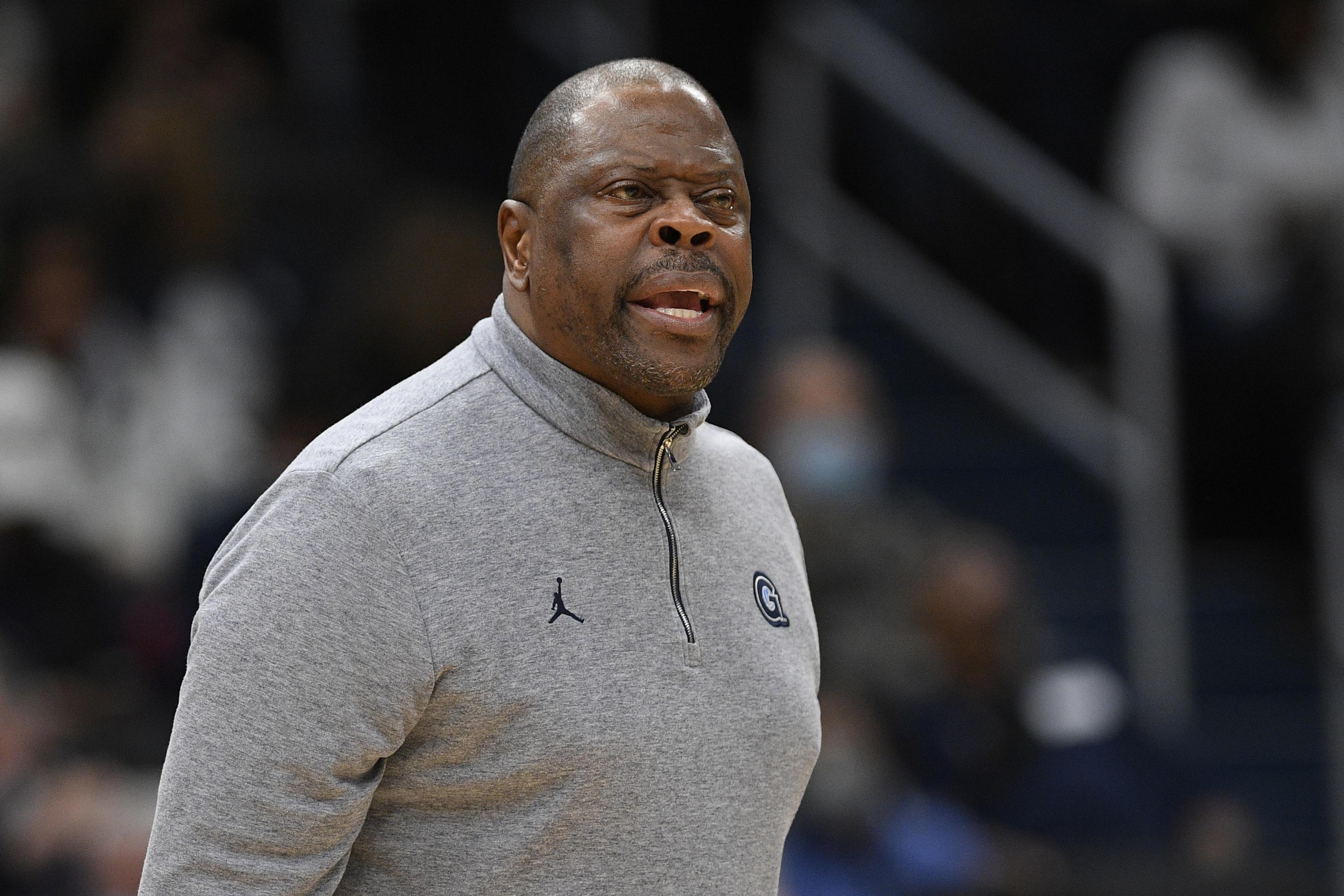 Georgetown basketball coach Ewing to miss game vs. Butler | AP News