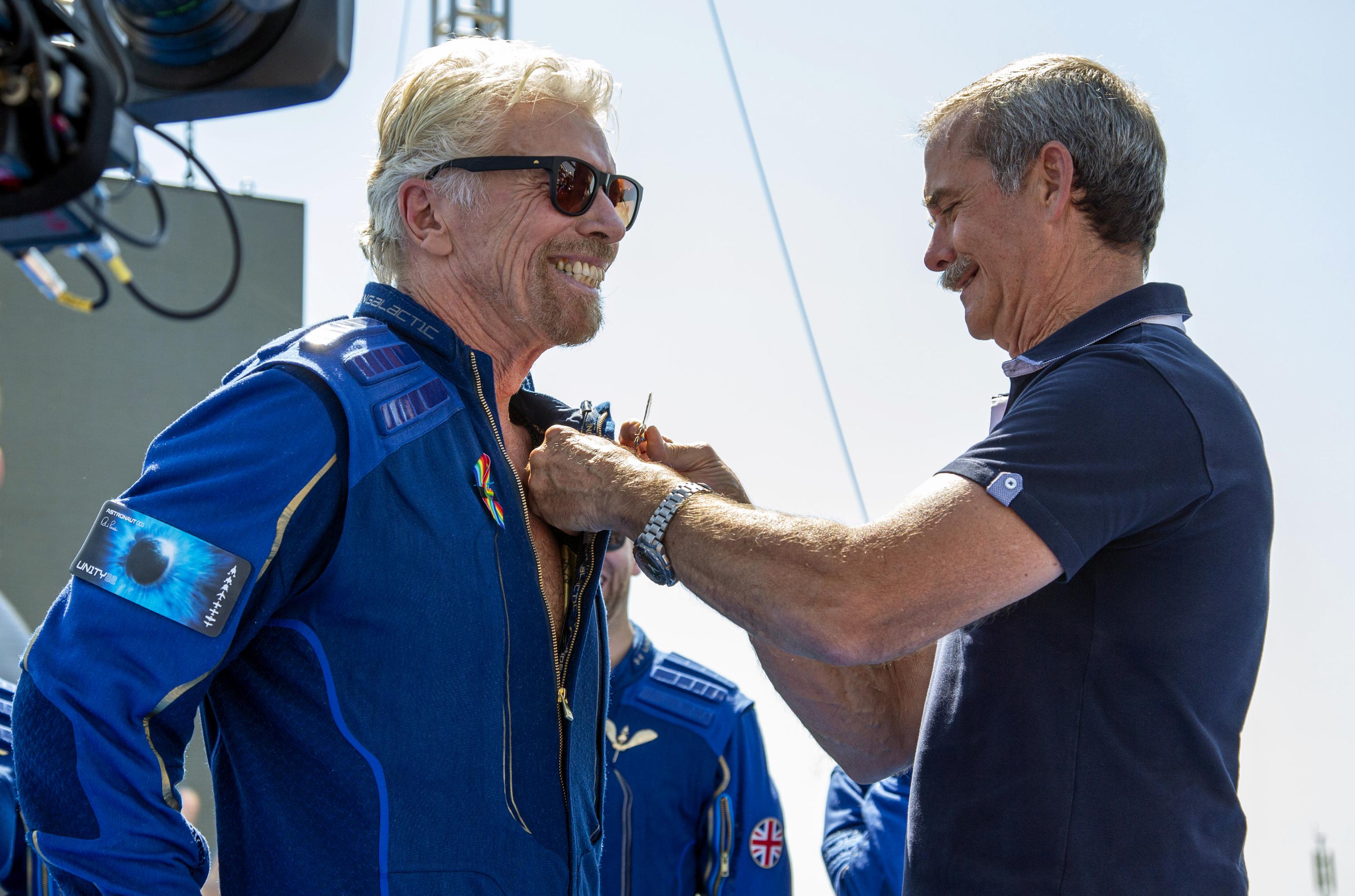 TRUTH OR CONSEQUENCES, N.M. (AP) — Swashbuckling billionaire Richard Branson hurtled into space aboard his own winged rocket ship Sunday, bringing a