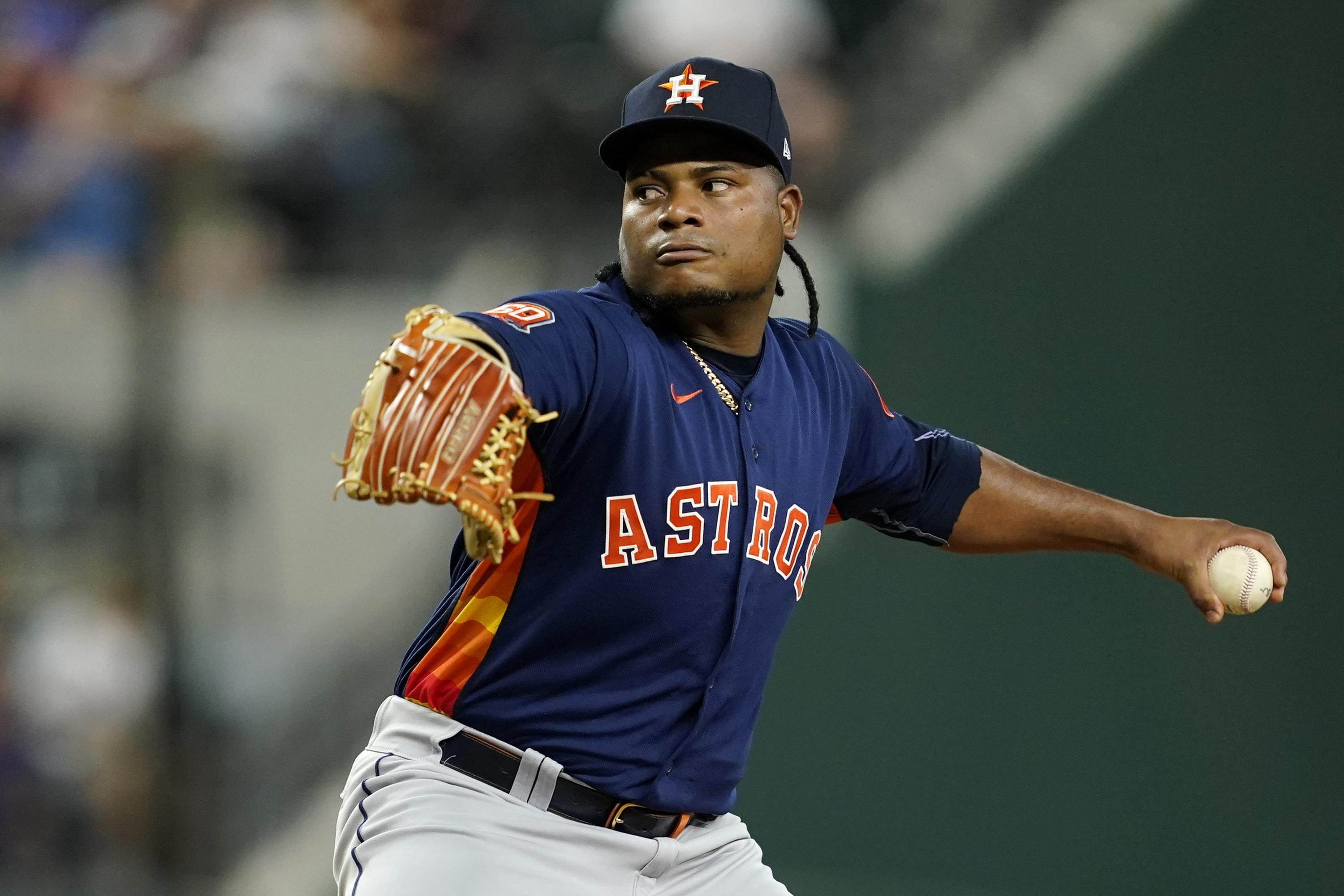 Valdez wins sixth straight as Astros beat Rangers 4-2 | AP News