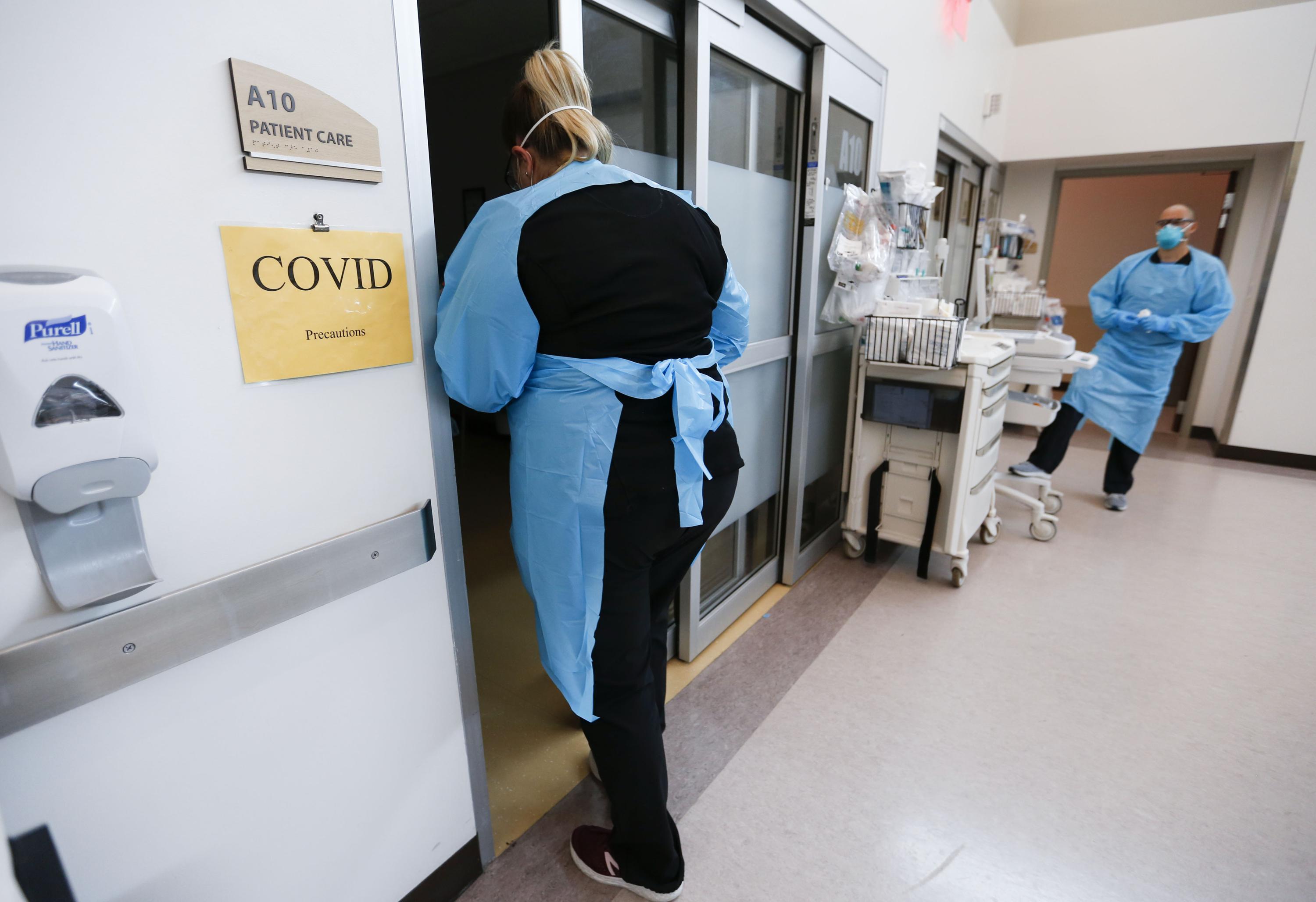 MISSION, Kan. (AP) — Many overwhelmed hospitals, with no beds to offer, are putting critically ill COVID-19 patients on planes, helicopters and ambu