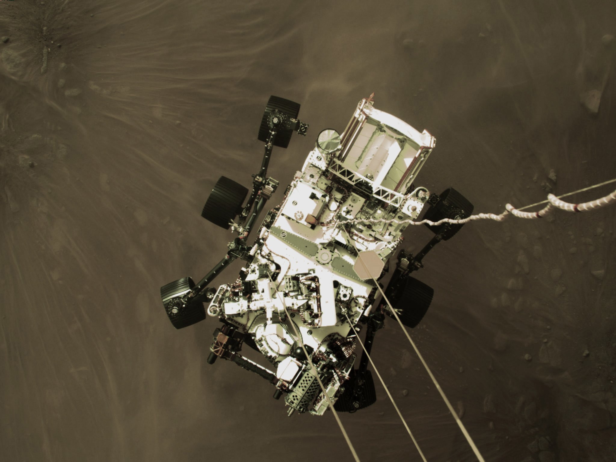 Mars rover landing