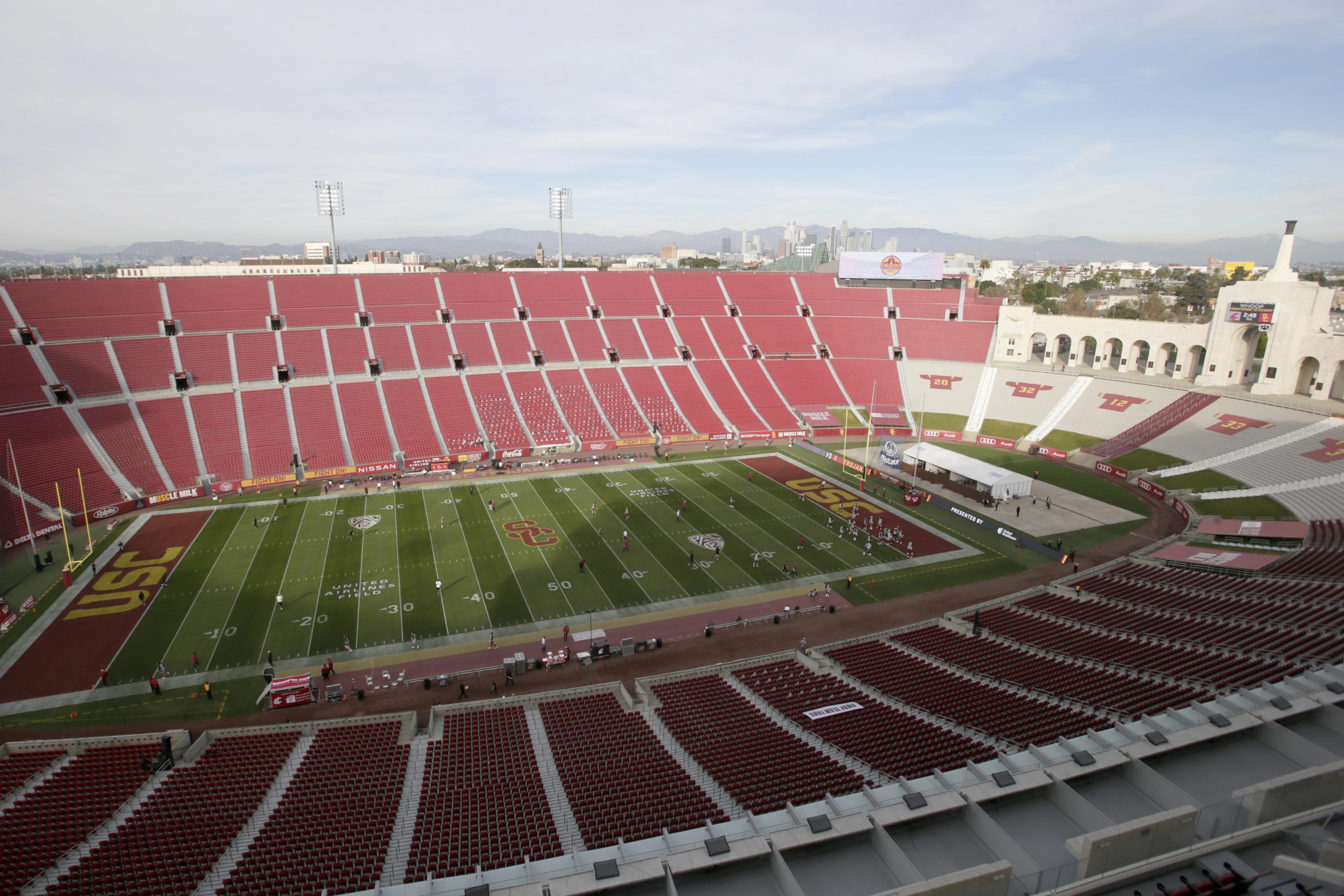 NASCAR goes West to LA Coliseum as warmup for the Super Bowl AP News