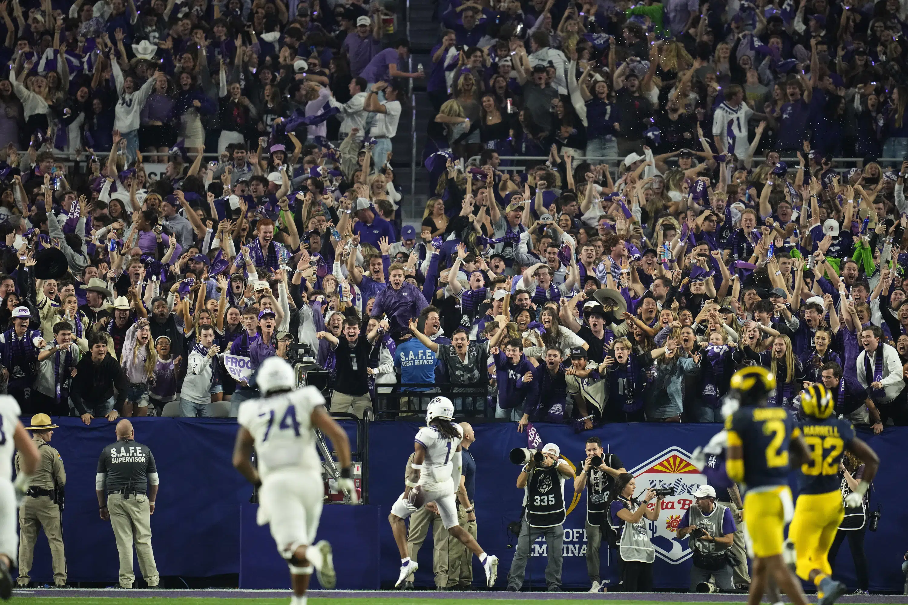 No. 3 TCU upsets No. 2 Michigan 51-45 in wild CFP semifinal