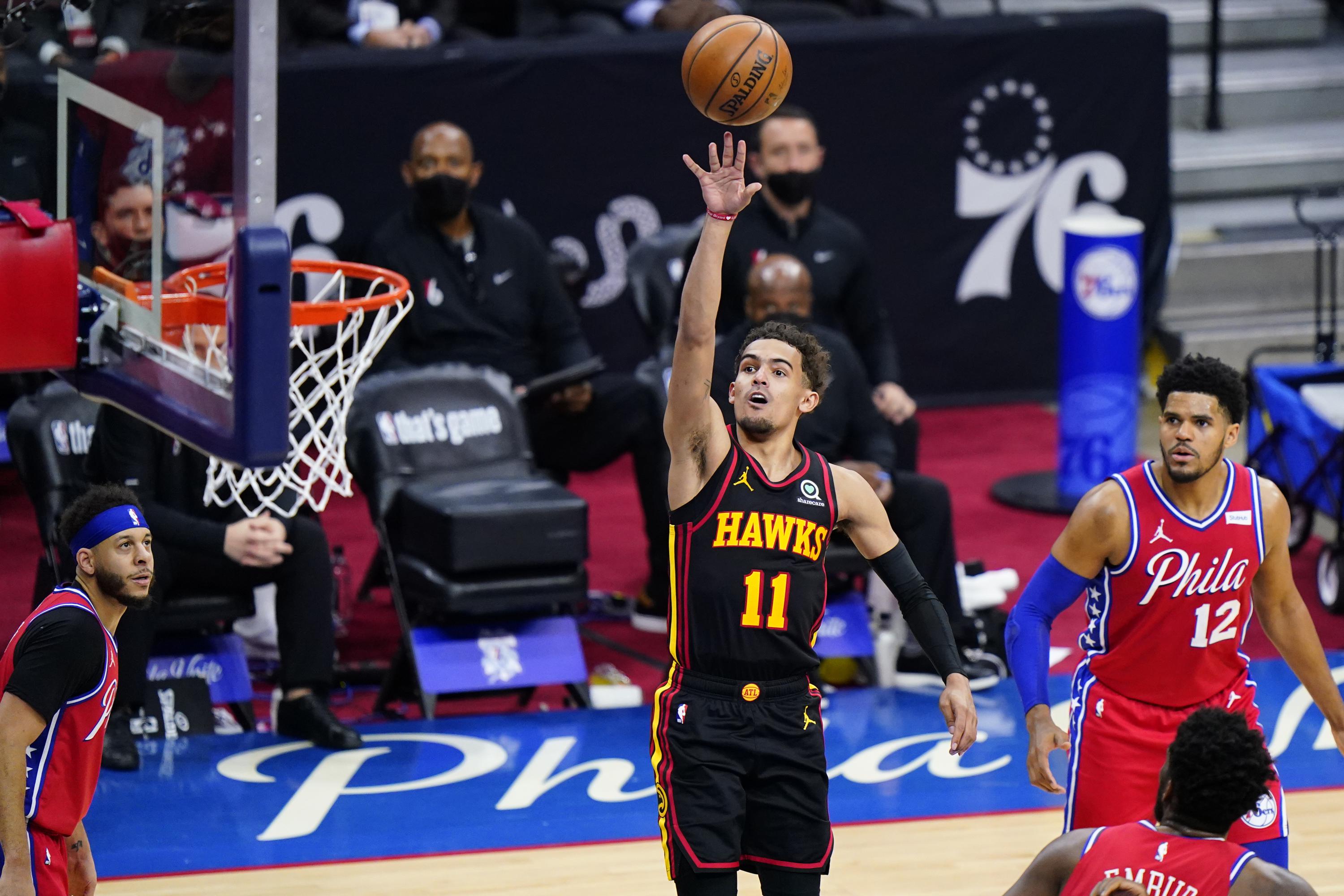 atlanta hawks sixers score