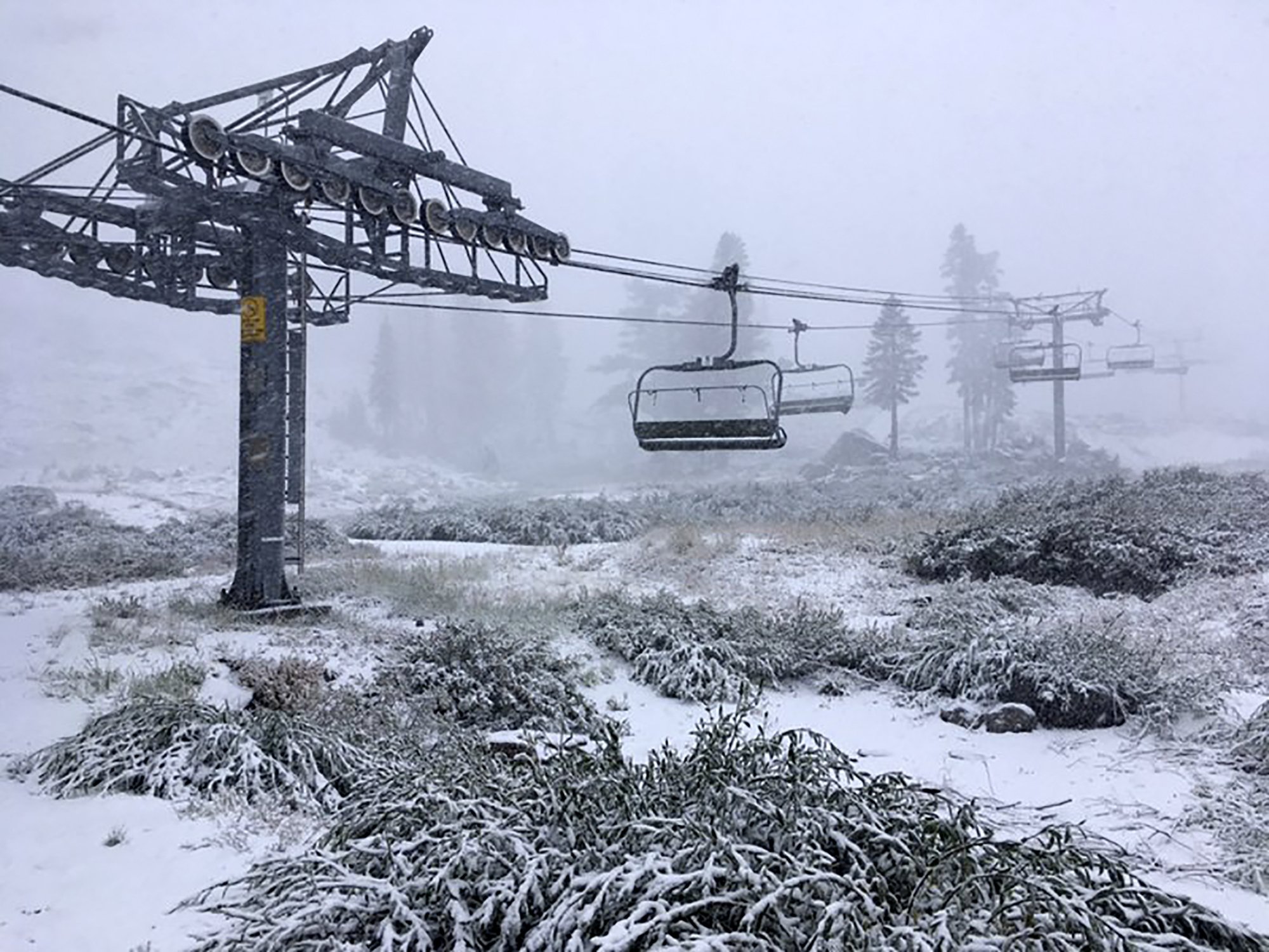 The Latest Snow falling on I80 on top of Sierra Nevada AP News