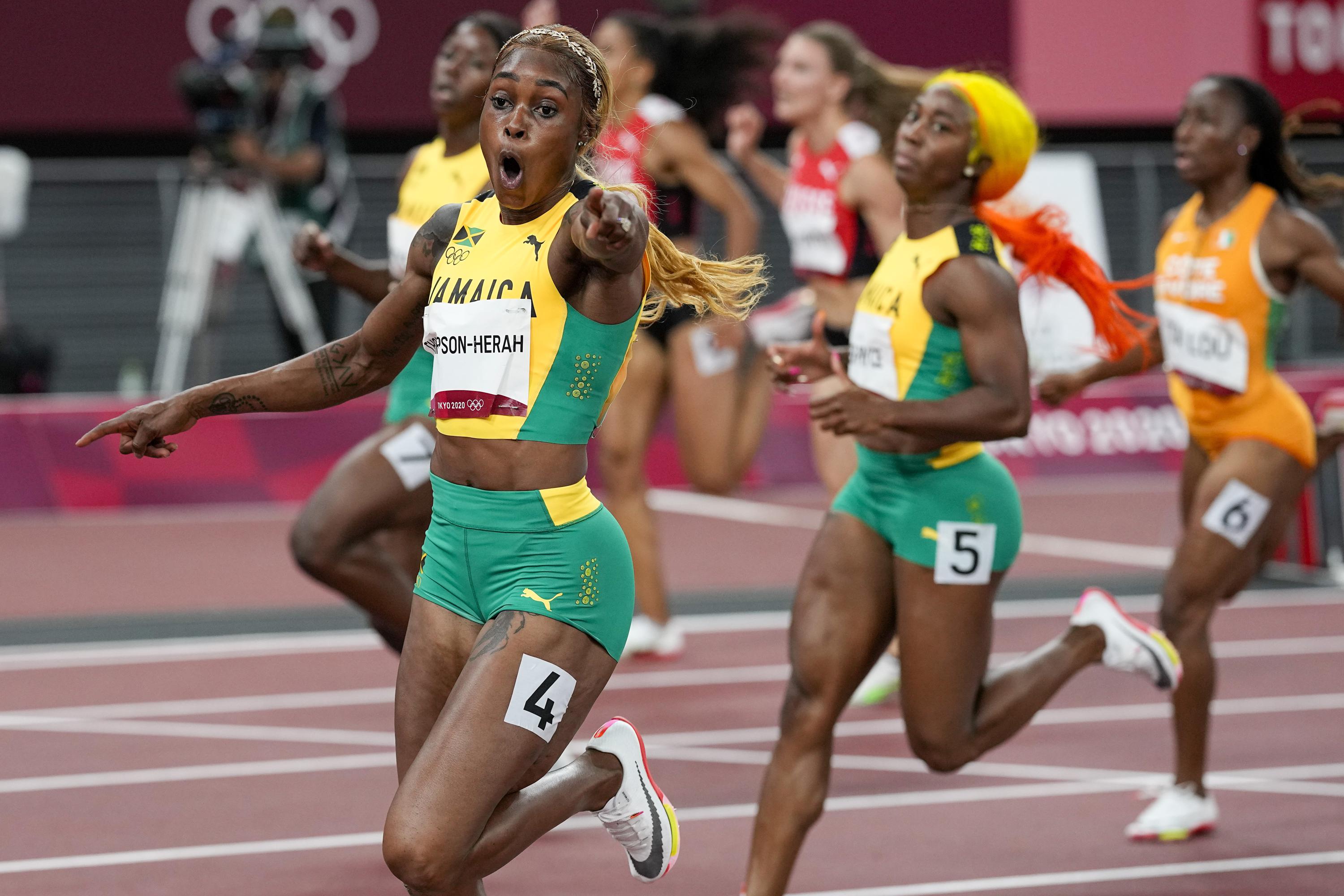 Elaine Thompson keeps queen of the track title, and 100-meter gold