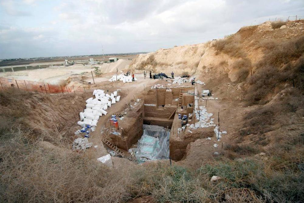 This undated photo provided by Yossi Zaidner in June 2021 shows the Nesher Ramla, Israel human ancestor excavation site. On Thursday, June 24, 2021, scientists reported that bones found in an Israeli quarry are from a branch of the human evolutionary tree and are 120,000 to 140,000 years old. (Yossi Zaidner via AP)