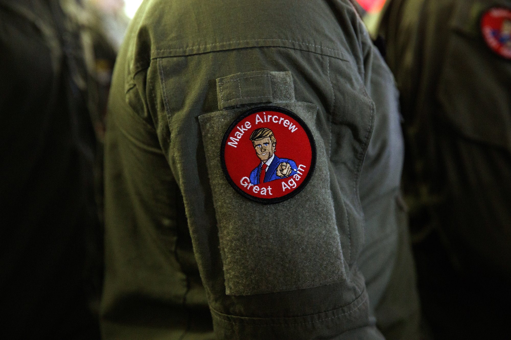 Navy reviewing wearing of Trump patches aboard ship