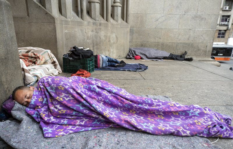 Sao Paulo Homeless Face Choice Between Cold And Virus Risk