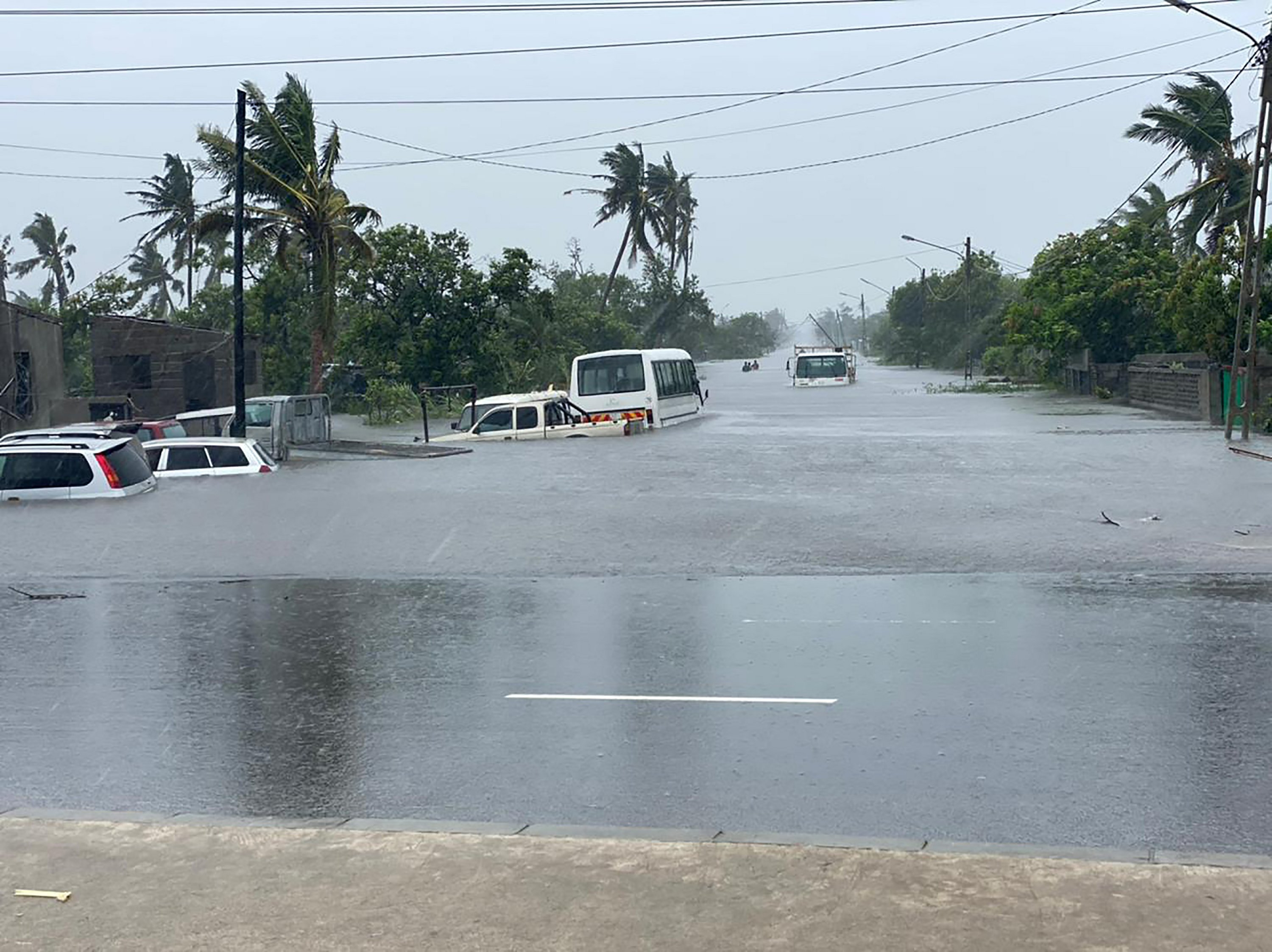 The cyclone is weakening in central Mozambique, but it is threatening