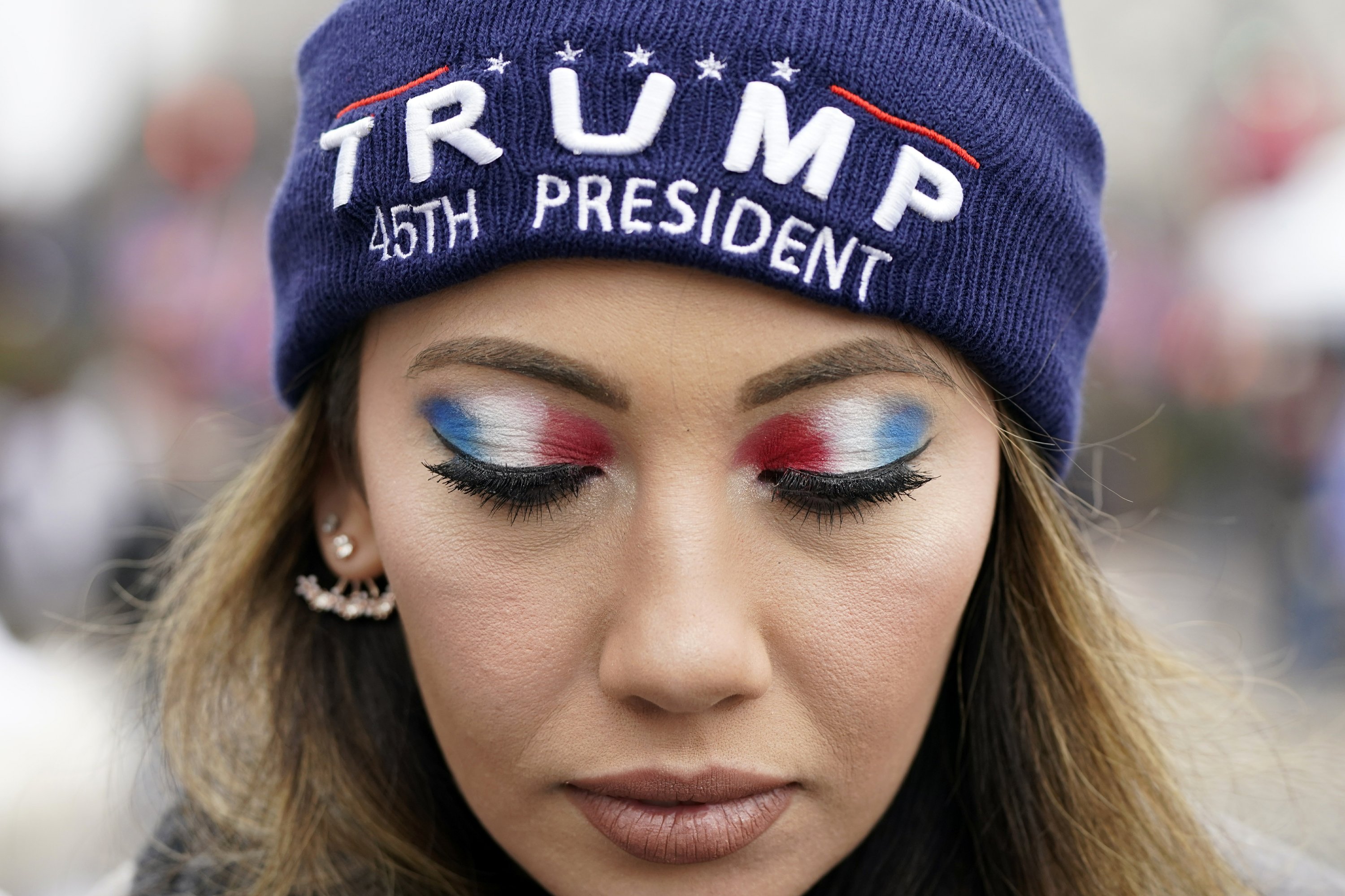 Protesters supporting Trump arrive in the capital to cheer him up