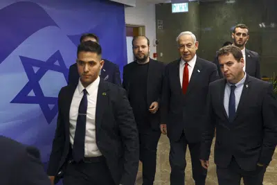 El primer ministro israelí Benjamin Netanyahu en Jerusalén el 2 de abril de 2023. (Ronen Zvulun/Foto de un pool, via AP)