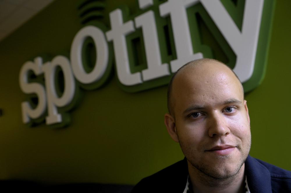 FILE - Spotify founder and CEO Daniel Ek poses for a photo in Stockholm, Sweden on June 18, 2009. Ek wrote in a note to employees Sunday, Feb. 6, 2022, that while he condemned podcaster Joe Rogan's use of racist language, he did not believe that cutting ties with the popular personality was the answer. Ek's message came a day after Rogan apologized for using racist slurs on his podcast and removed several episodes from Spotify.  (Janerik Henriksson, TT News Agency, File)