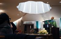 The Rev. Bryan Massingale gives a sermon on Sunday, Jan. 30, 2022, at St. Charles Borromeo Catholic Church in the Harlem neighborhood of New York. Massingale has received recognition for his work on racial justice, he supports the ordination of women, making celibacy optional for Catholic clergy, and as a gay man, he vocally disagrees with the church's doctrine on same-sex relations.(AP Photo/Jessie Wardarski)