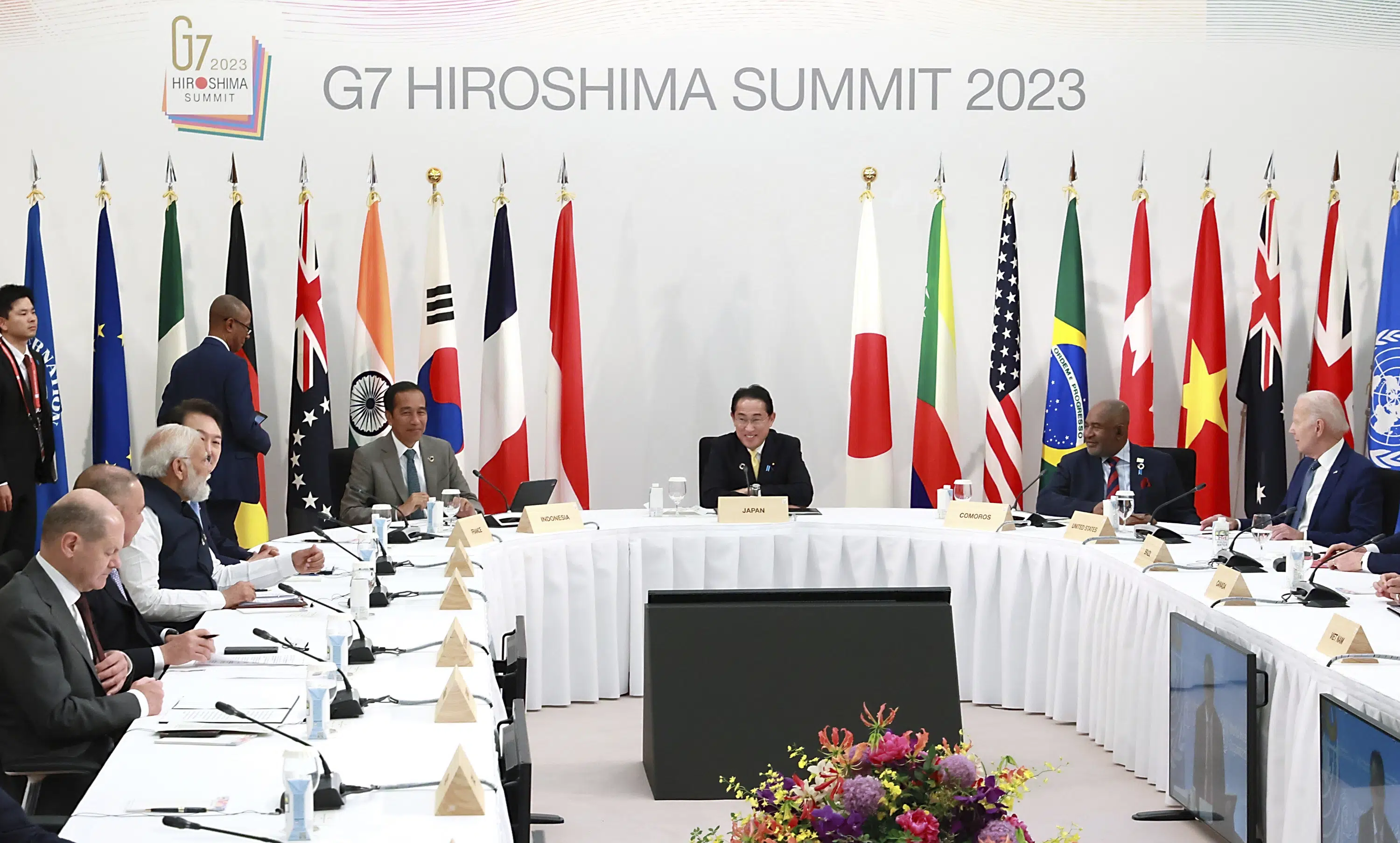 The G7 urges China to pressure Russia to end the war in Ukraine, respect Taiwan’s status, and fair trade rules