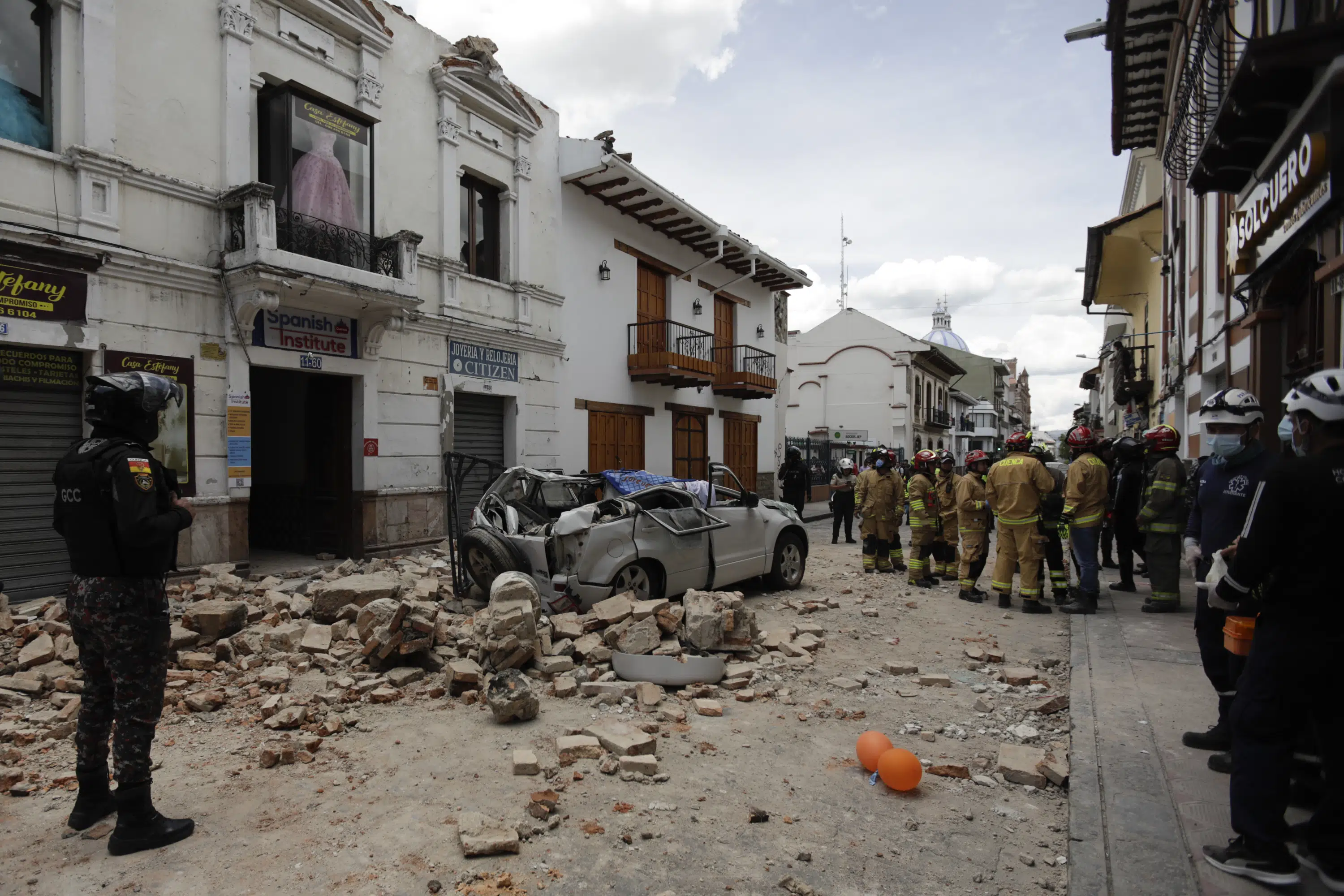 At least 14 people have died in Ecuador and one in Peru after the powerful earthquake