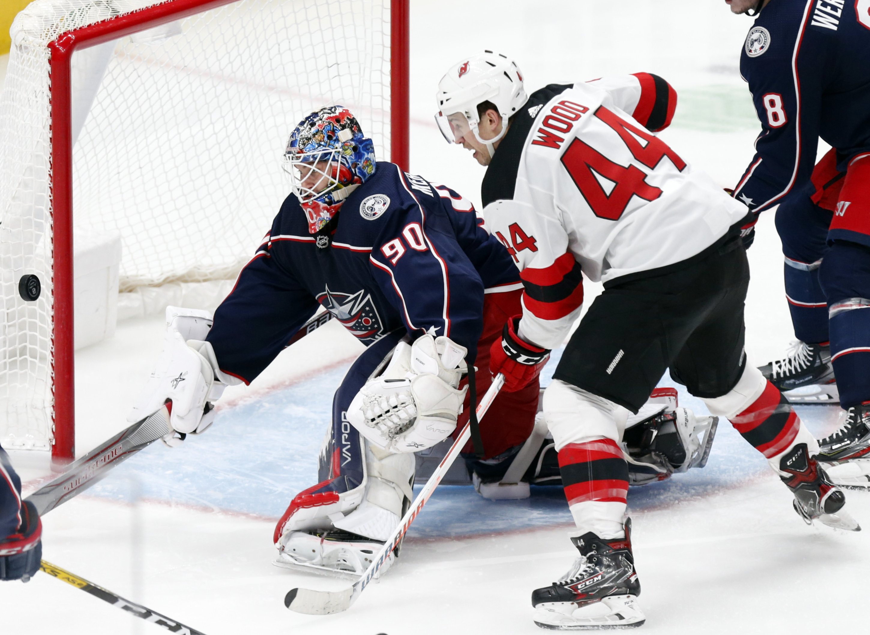 Merzlikins Leads Blue Jackets Rout Of New Jersey