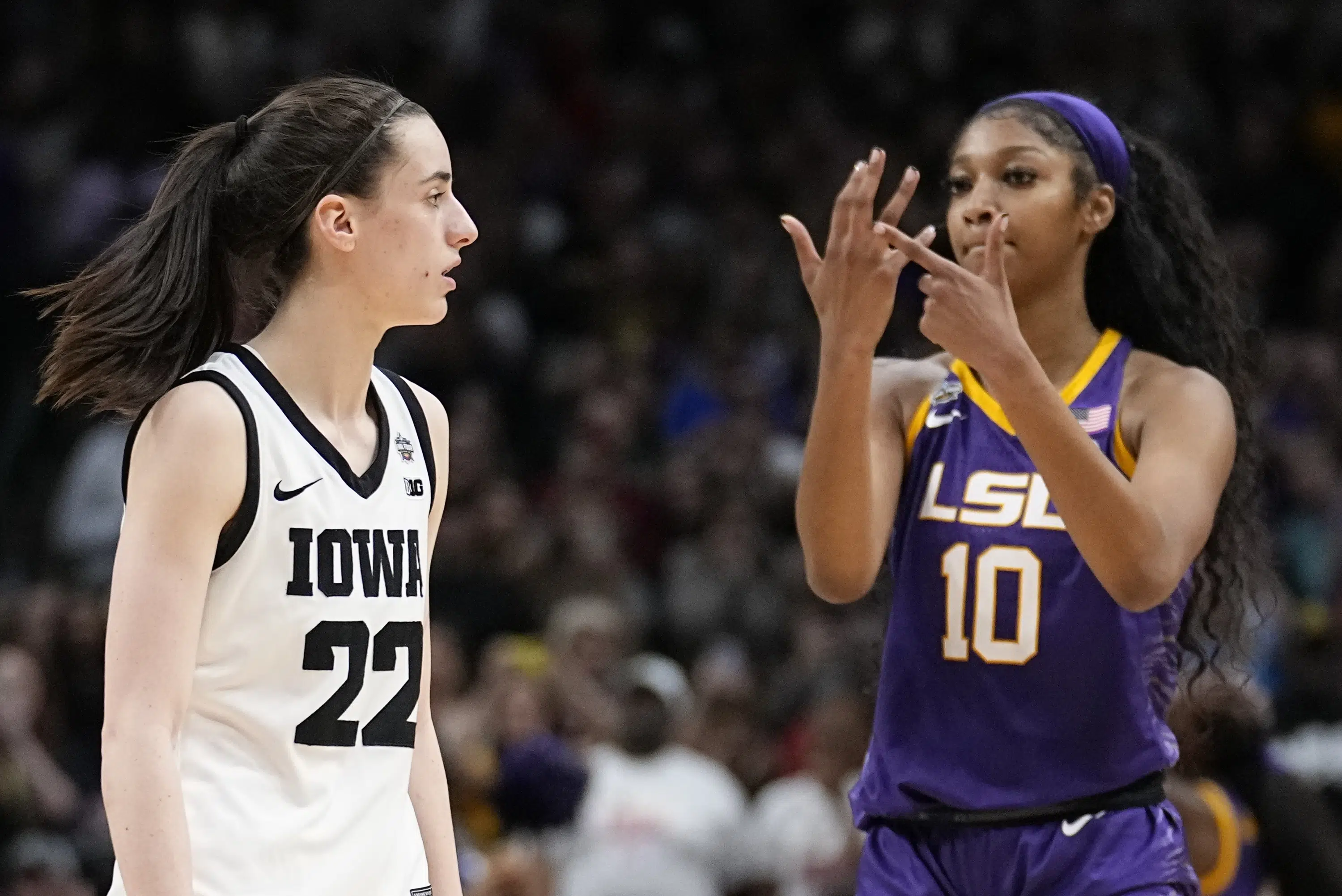 LSU’s Reese unapologetic over gestures to Iowa star Clark