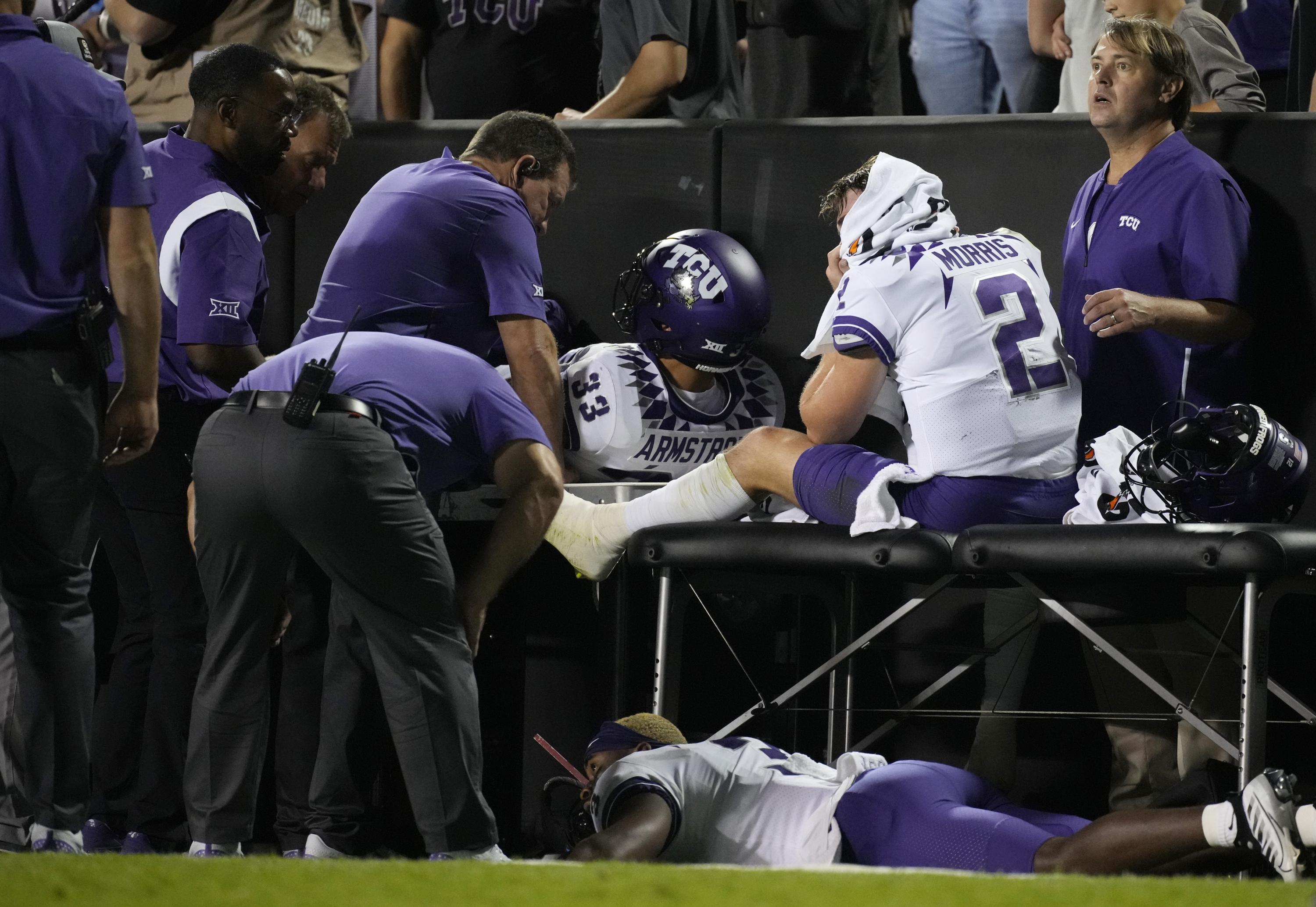 TCU starting QB Morris out with sprained knee from opener AP News