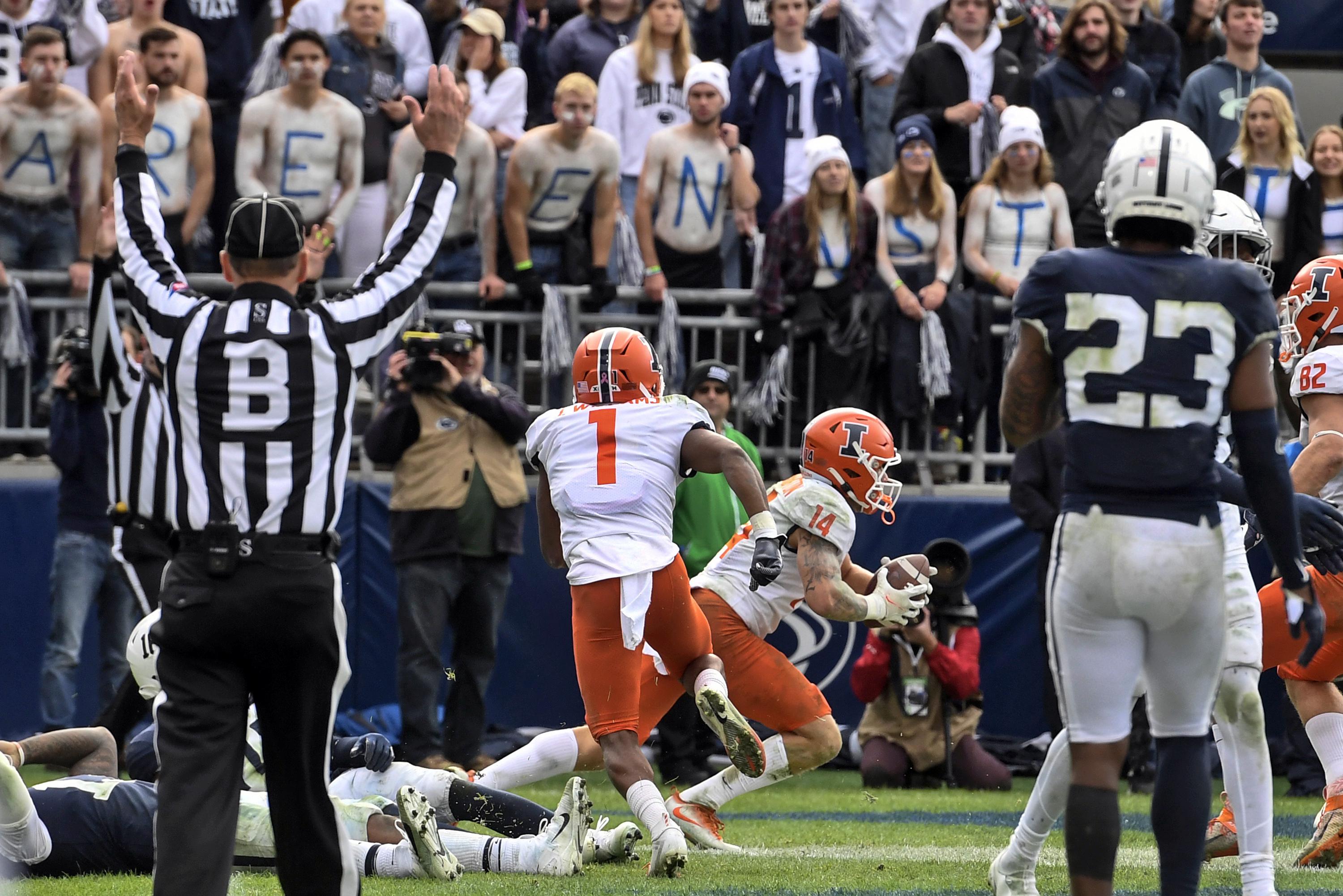 Illinois outlasts No. 7 Penn State in record-breaking nine overtimes – NBC  Sports Chicago