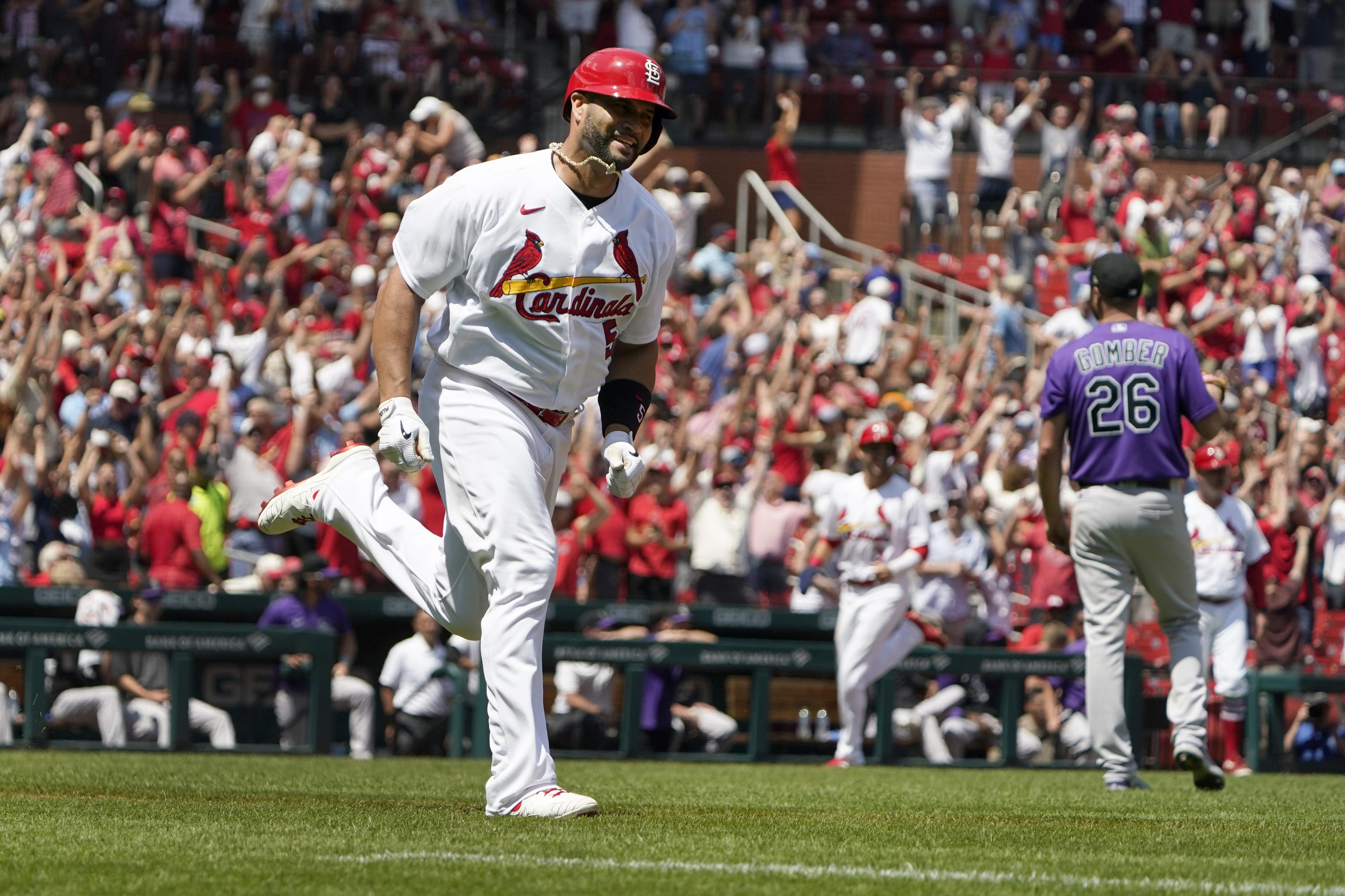 Pujols Hits Grand Slam, Leads Wainwright, Cards Over Rockies